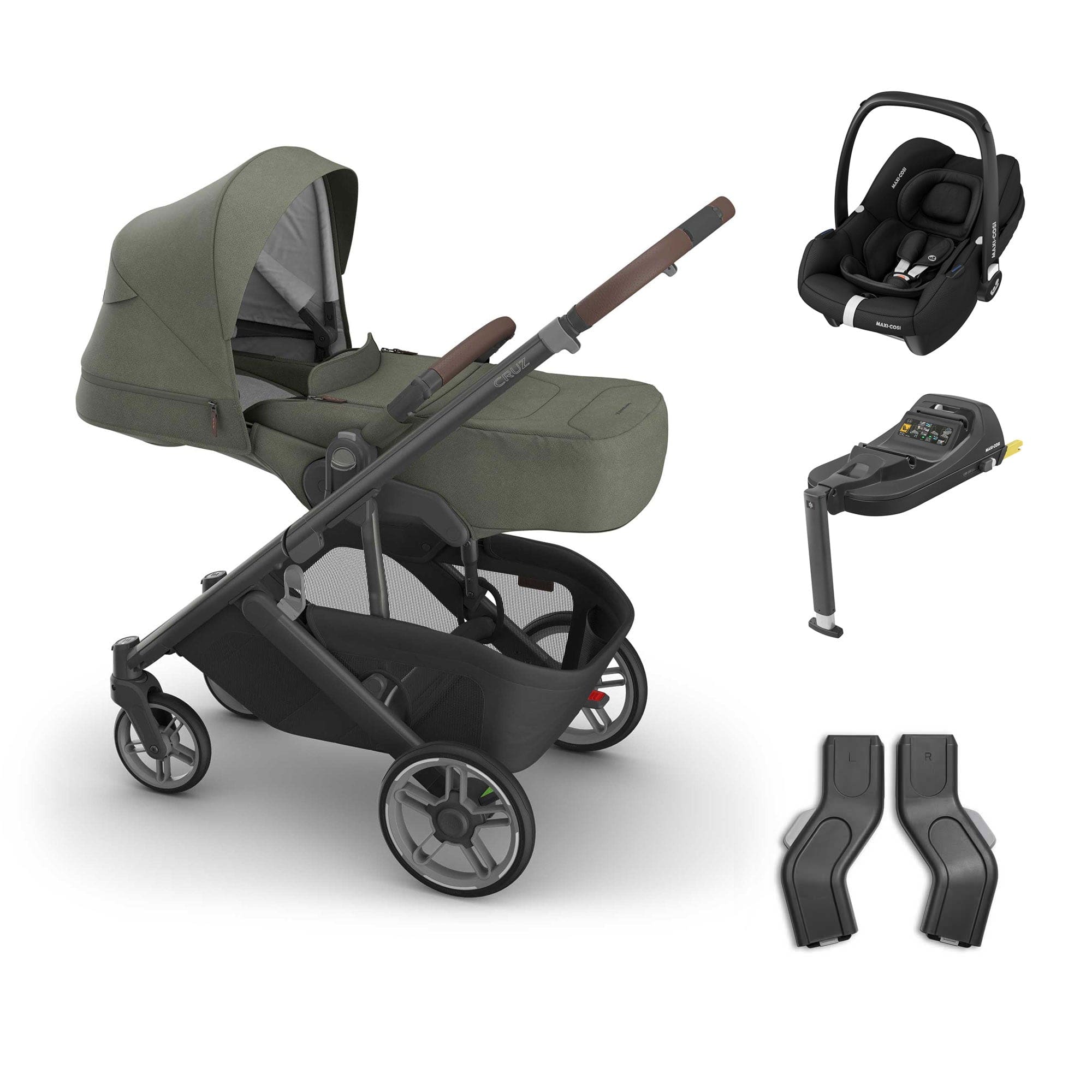 Uppababy baby pushchairs Uppababy Cruz V3 Maxi-Cosi Bundle + Infant Cover - Evelyn 20783-CRZ-INF-EVE-1