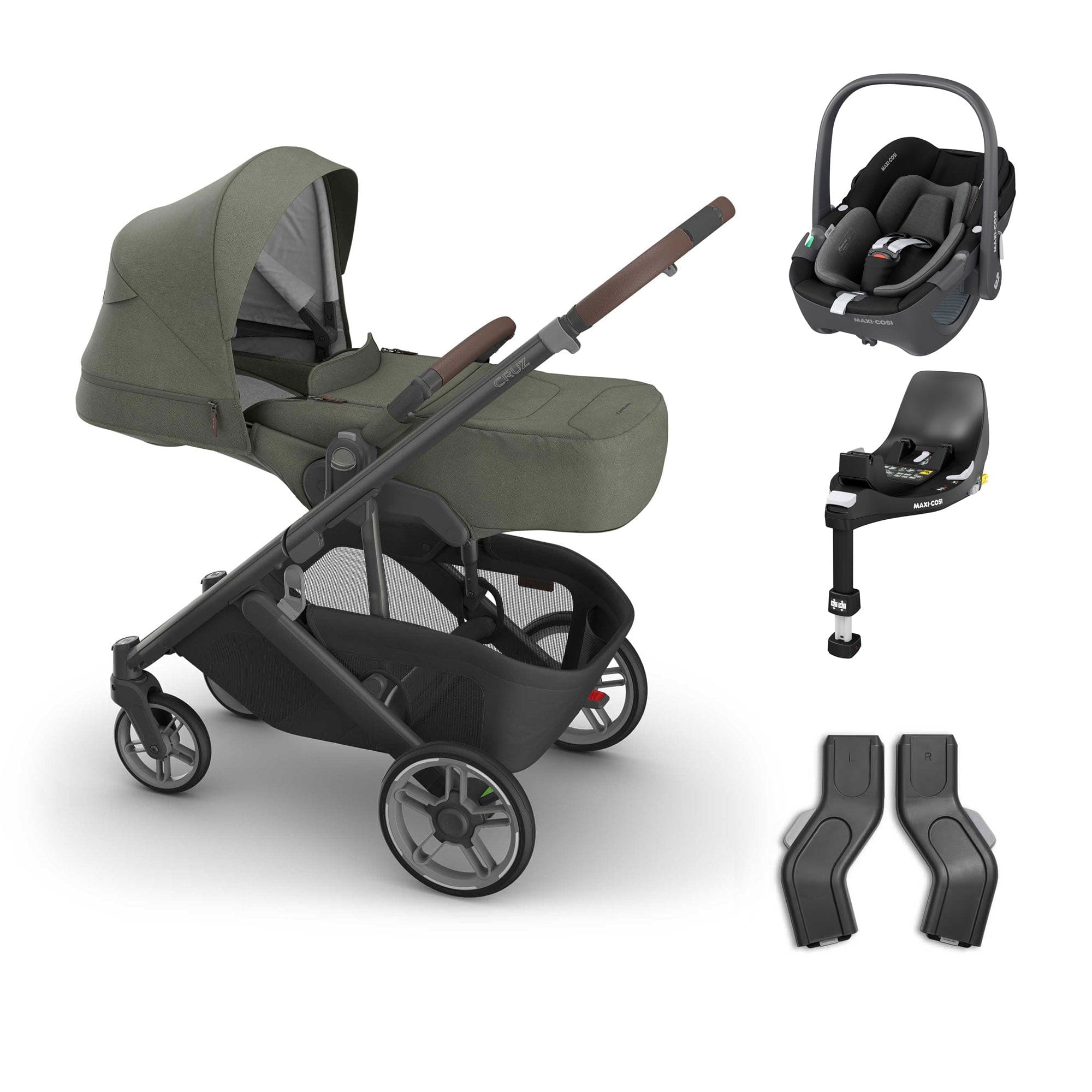 Uppababy baby pushchairs Uppababy Cruz V3 Maxi-Cosi Bundle + Infant Cover - Evelyn 20783-CRZ-INF-EVE-2
