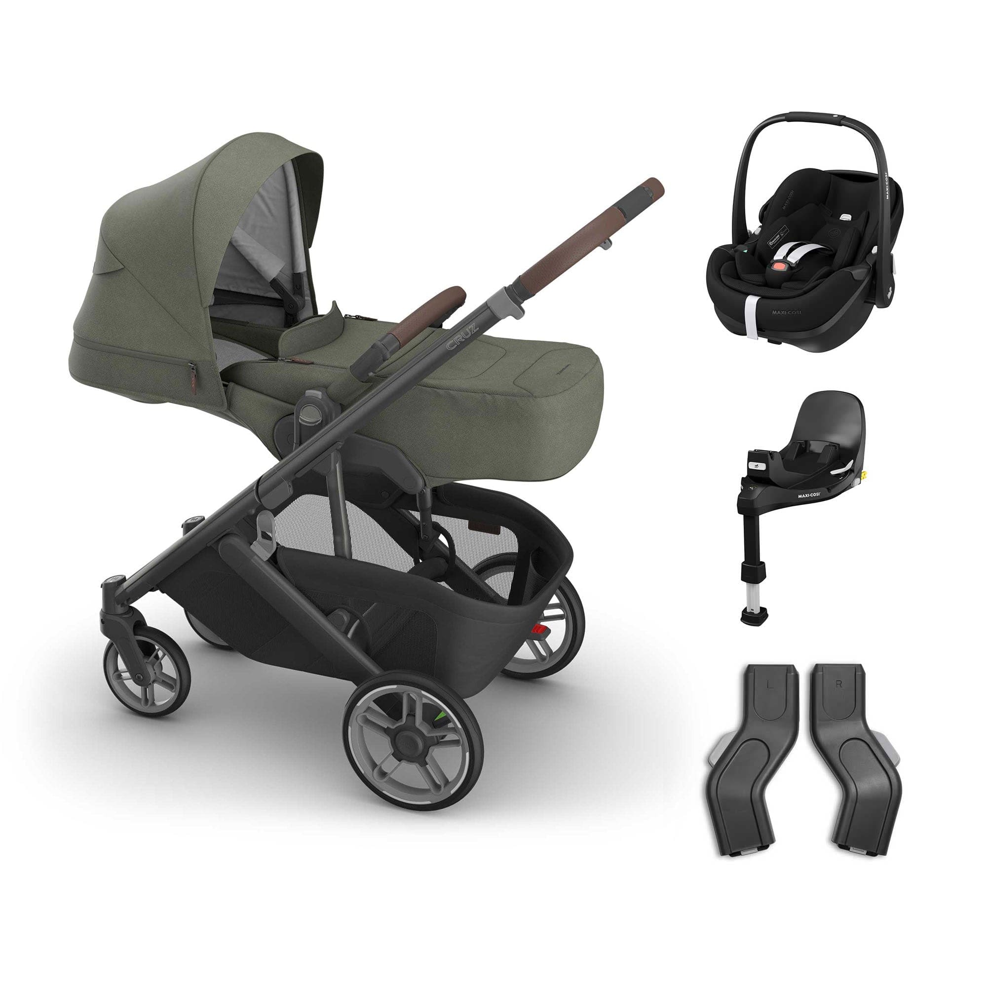 Uppababy baby pushchairs Uppababy Cruz V3 Maxi-Cosi Bundle + Infant Cover - Evelyn 20783-CRZ-INF-EVE-3