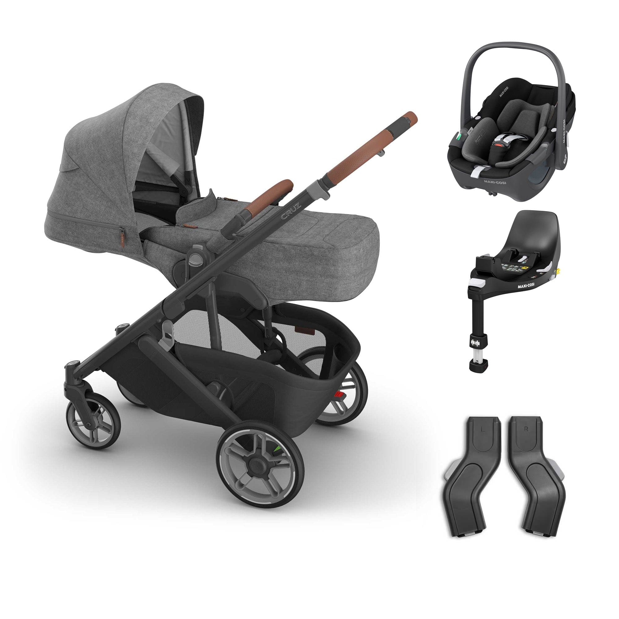 Uppababy baby pushchairs Uppababy Cruz V3 Maxi-Cosi Bundle + Infant Cover - Greyson 20789-CRZ-INF-GRY-2