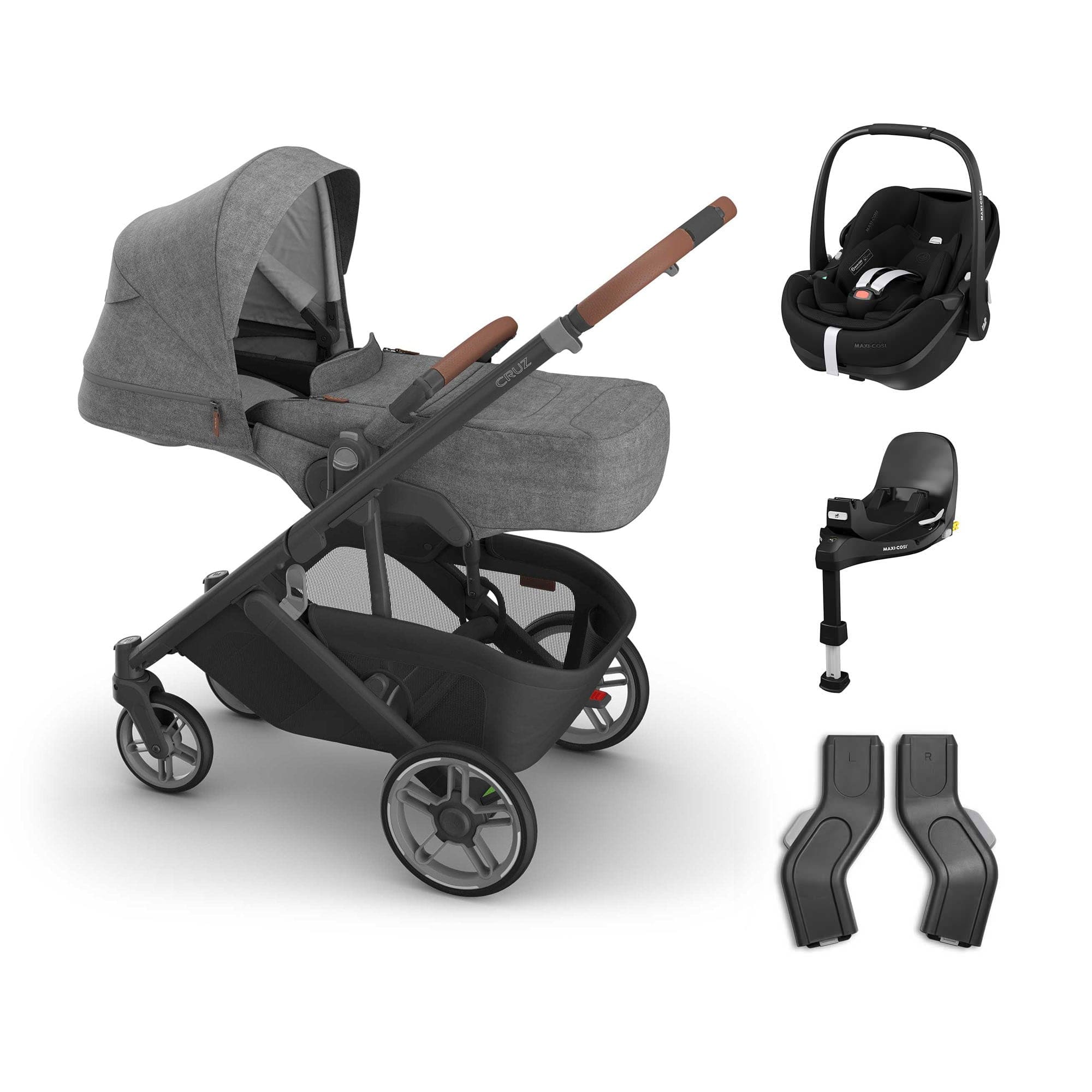 Uppababy baby pushchairs Uppababy Cruz V3 Maxi-Cosi Bundle + Infant Cover - Greyson 20789-CRZ-INF-GRY-3