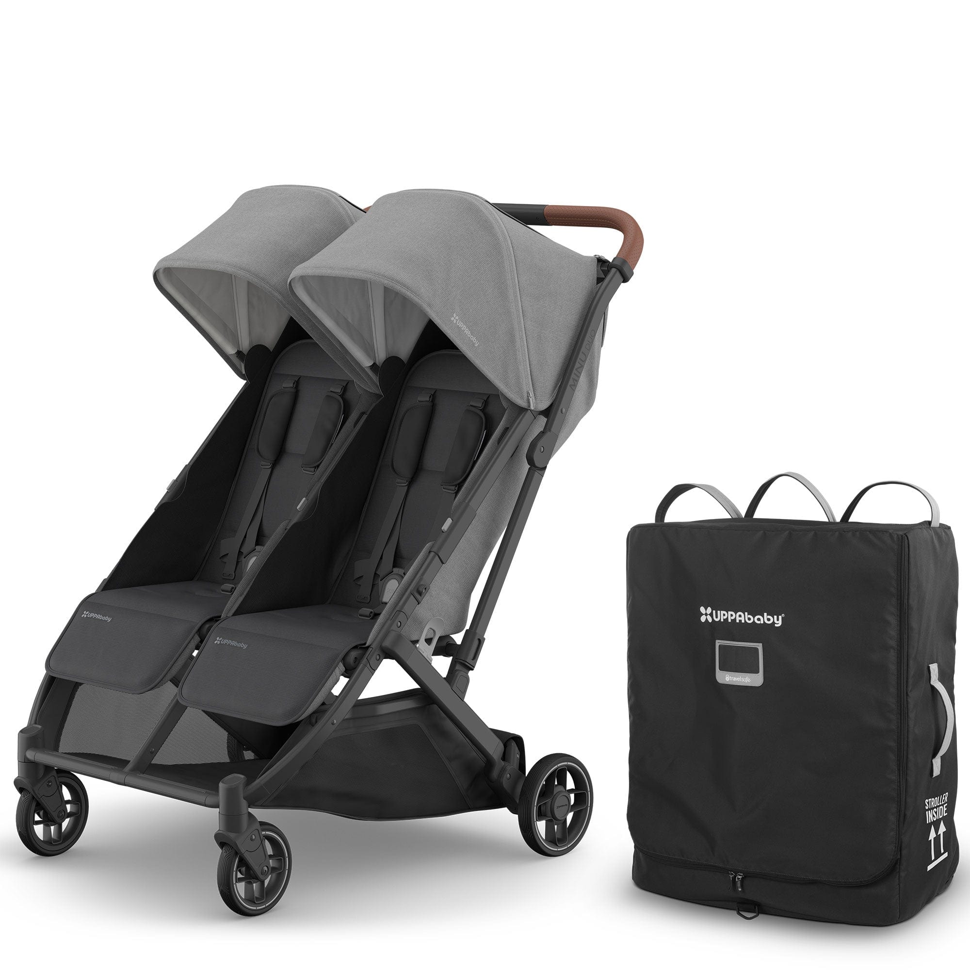 Uppababy double buggies Uppababy Minu Duo Stroller - Greyson 18487-MIN-DUO-BAG-GRY