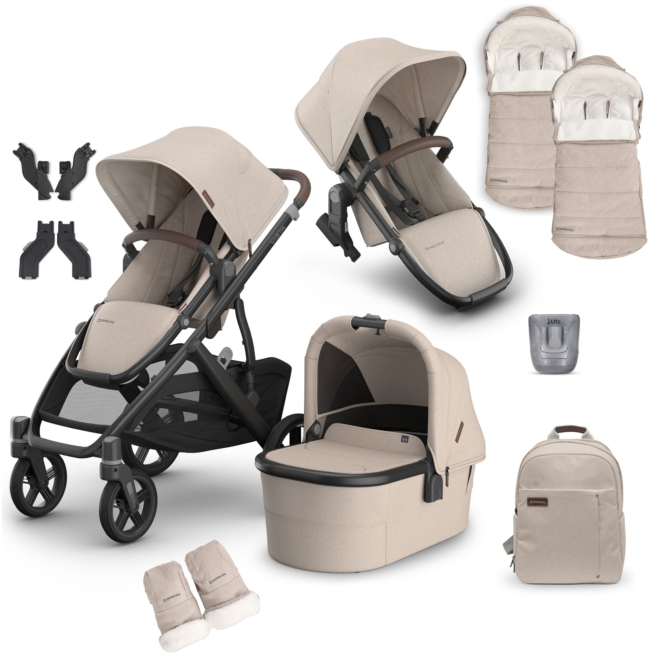 Uppababy double buggies Uppababy Vista V3 Duo Complete Bundle - Ada VIS-DUO-COM-ADA