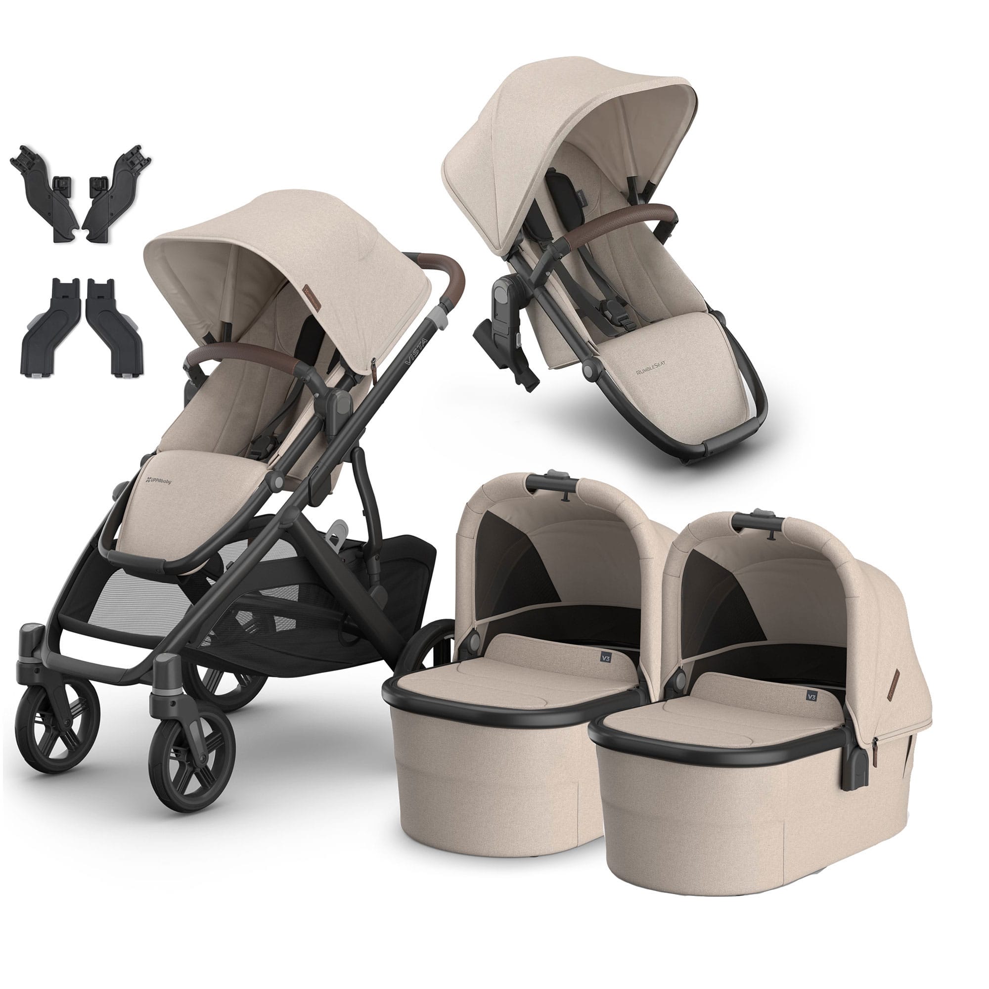 Uppababy double buggies Uppababy Vista V3 Twin Pram - Ada VIS-TWIN-ADA