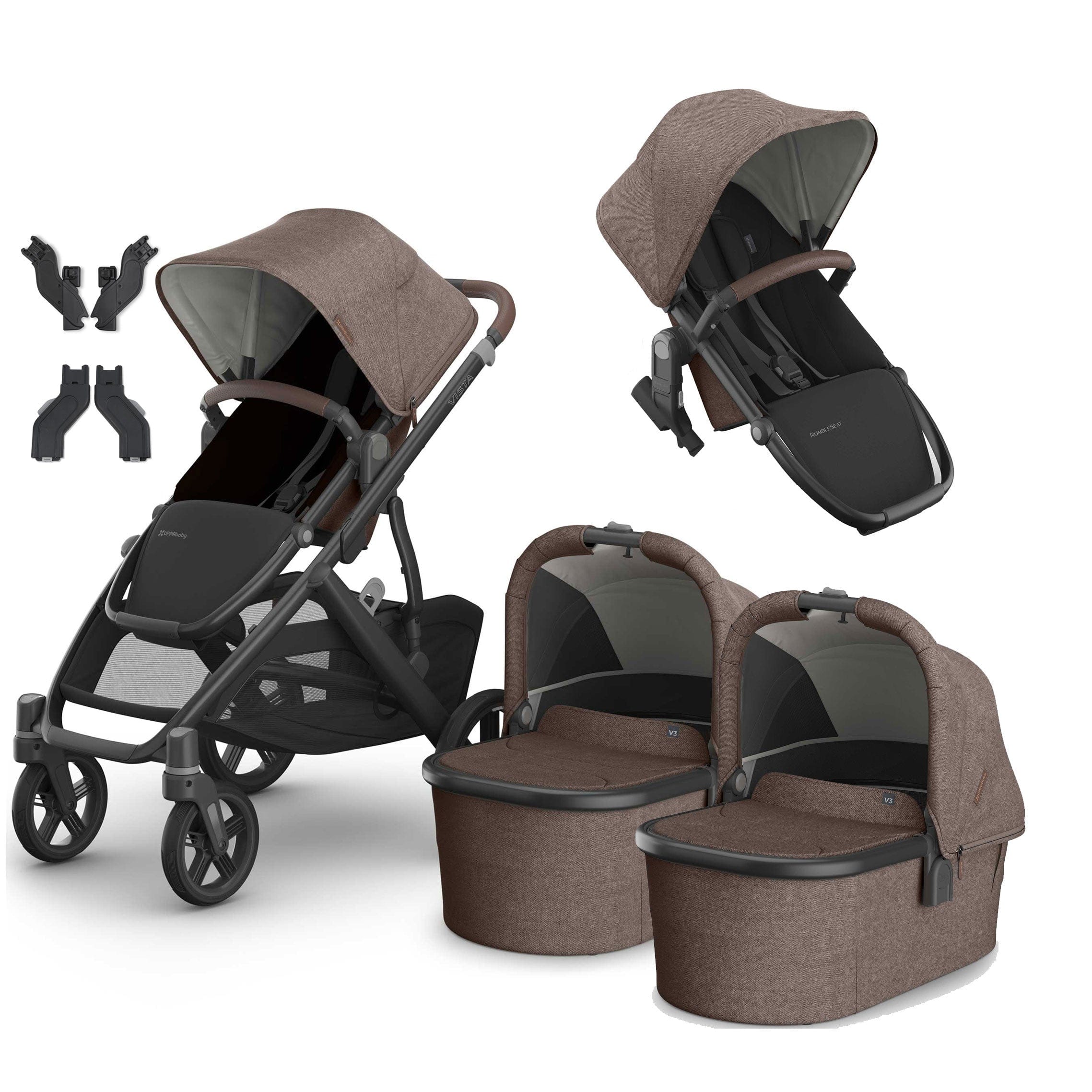 Uppababy double buggies Uppababy Vista V3 Twin Pram - Owen VIS-TWIN-OWN