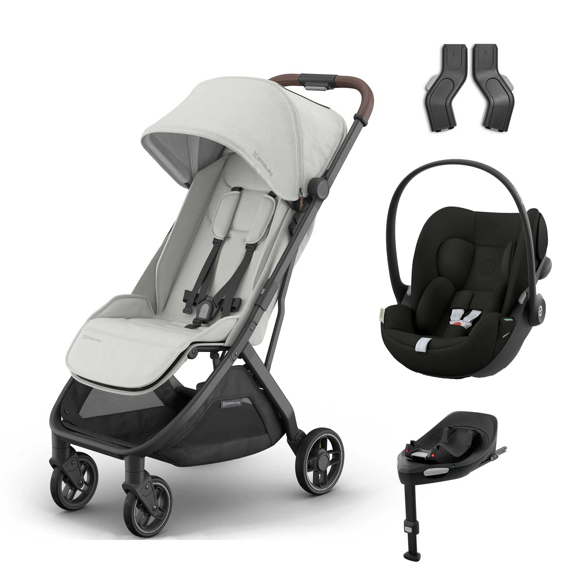 Uppababy travel systems UPPAbaby Minu V3 Cybex Travel System - Savannah 19076-MIN-CLG-SAV