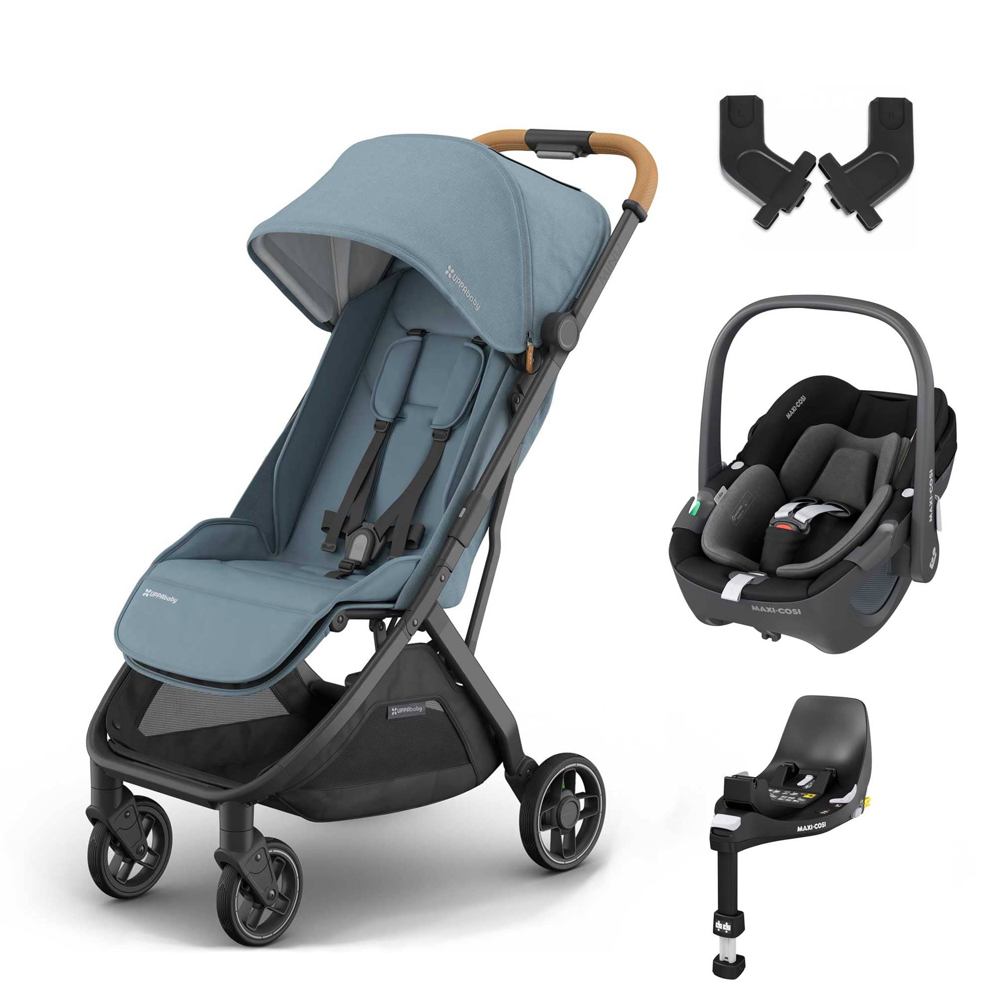 Uppababy travel systems UPPAbaby Minu V3 Maxi-Cosi Travel System - Dillan 19065-MIN-PEB-DIL