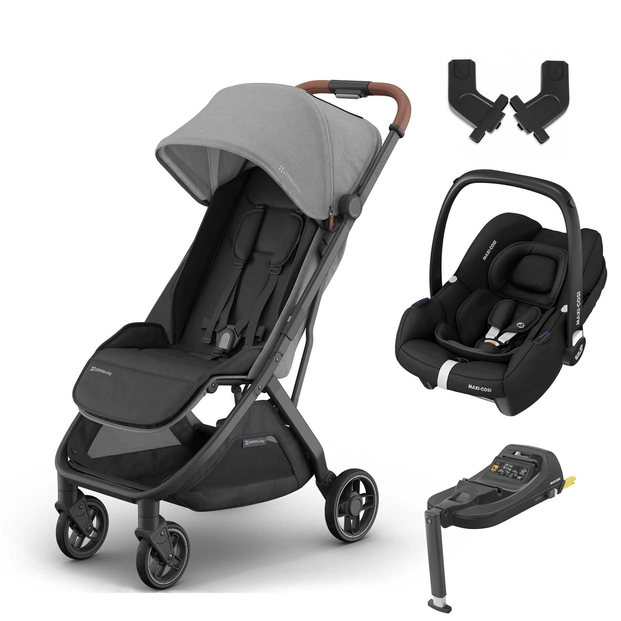 Uppababy travel systems UPPAbaby Minu V3 Maxi-Cosi Travel System - Greyson 19062-MIN-CAB-GRY