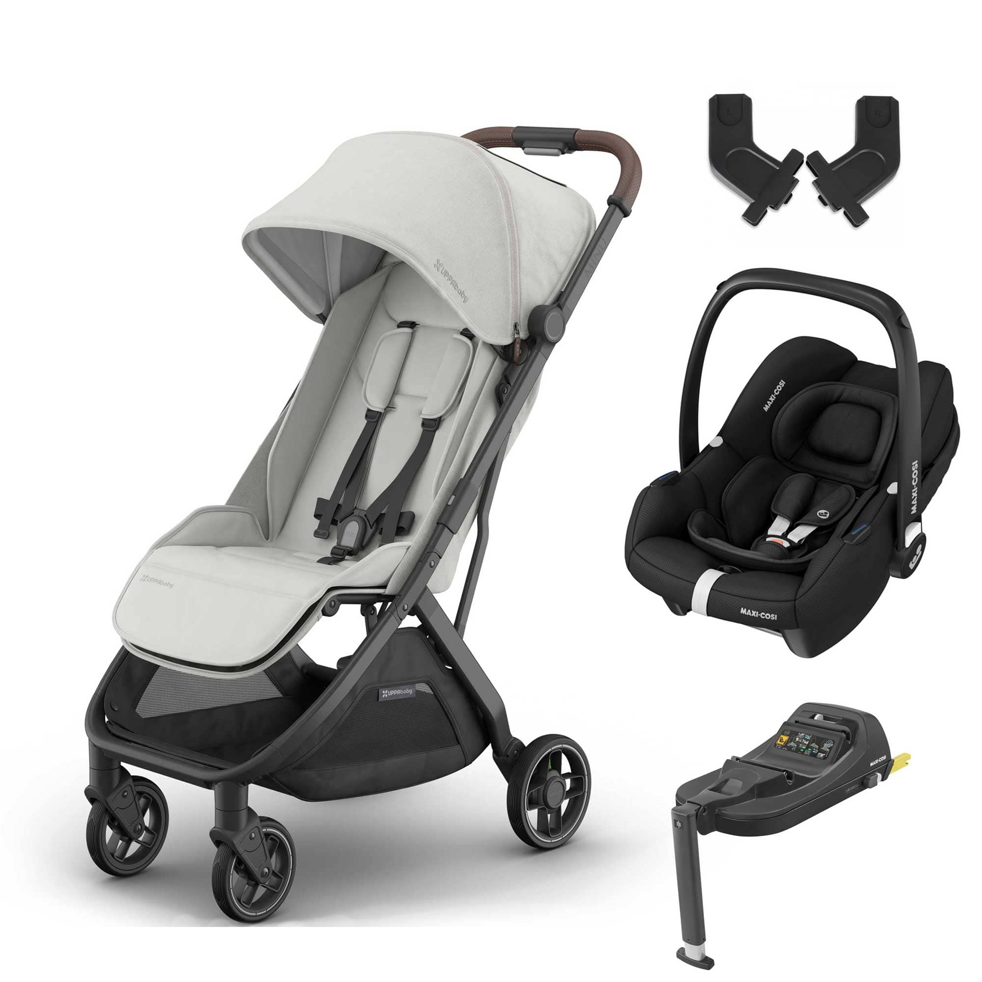 Uppababy travel systems UPPAbaby Minu V3 Maxi-Cosi Travel System - Savannah 19064-MIN-CAB-SAV