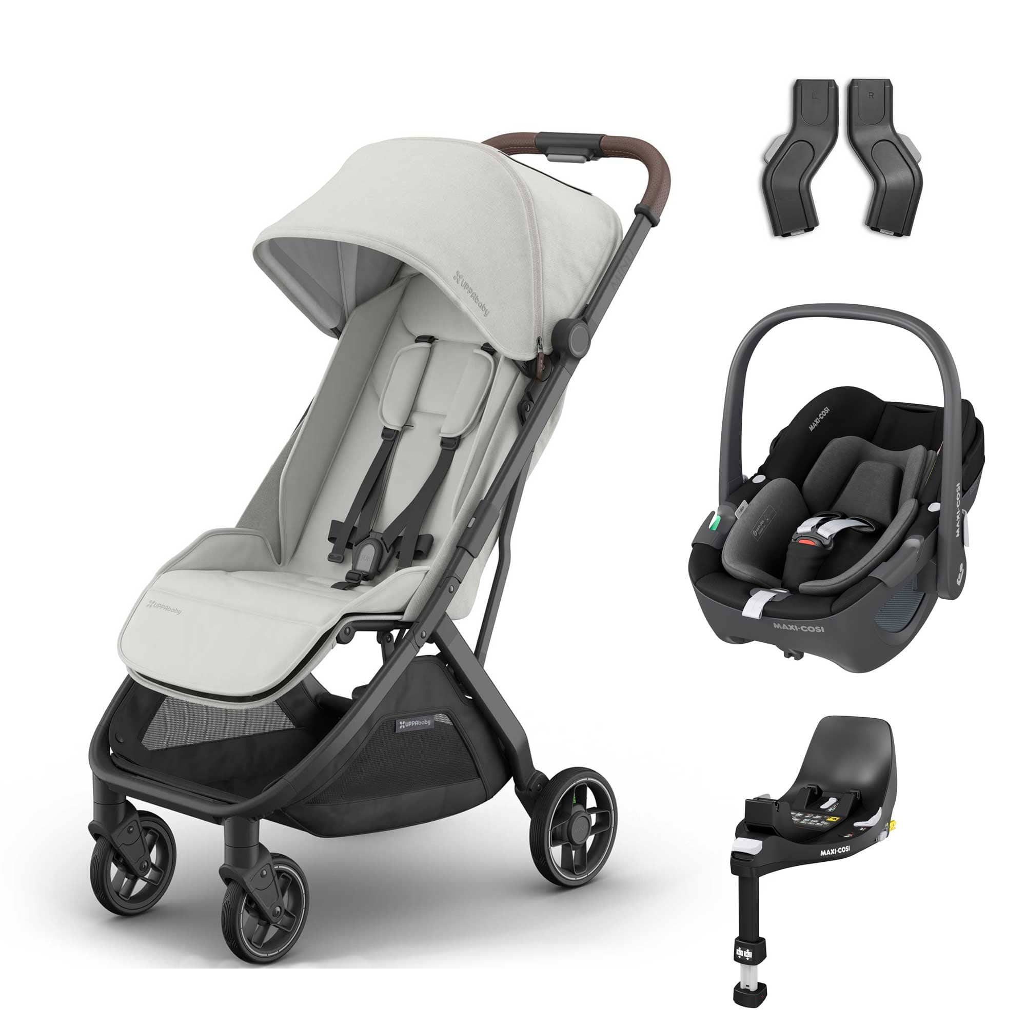 Uppababy travel systems UPPAbaby Minu V3 Maxi-Cosi Travel System - Savannah 19068-MIN-PEB-SAV