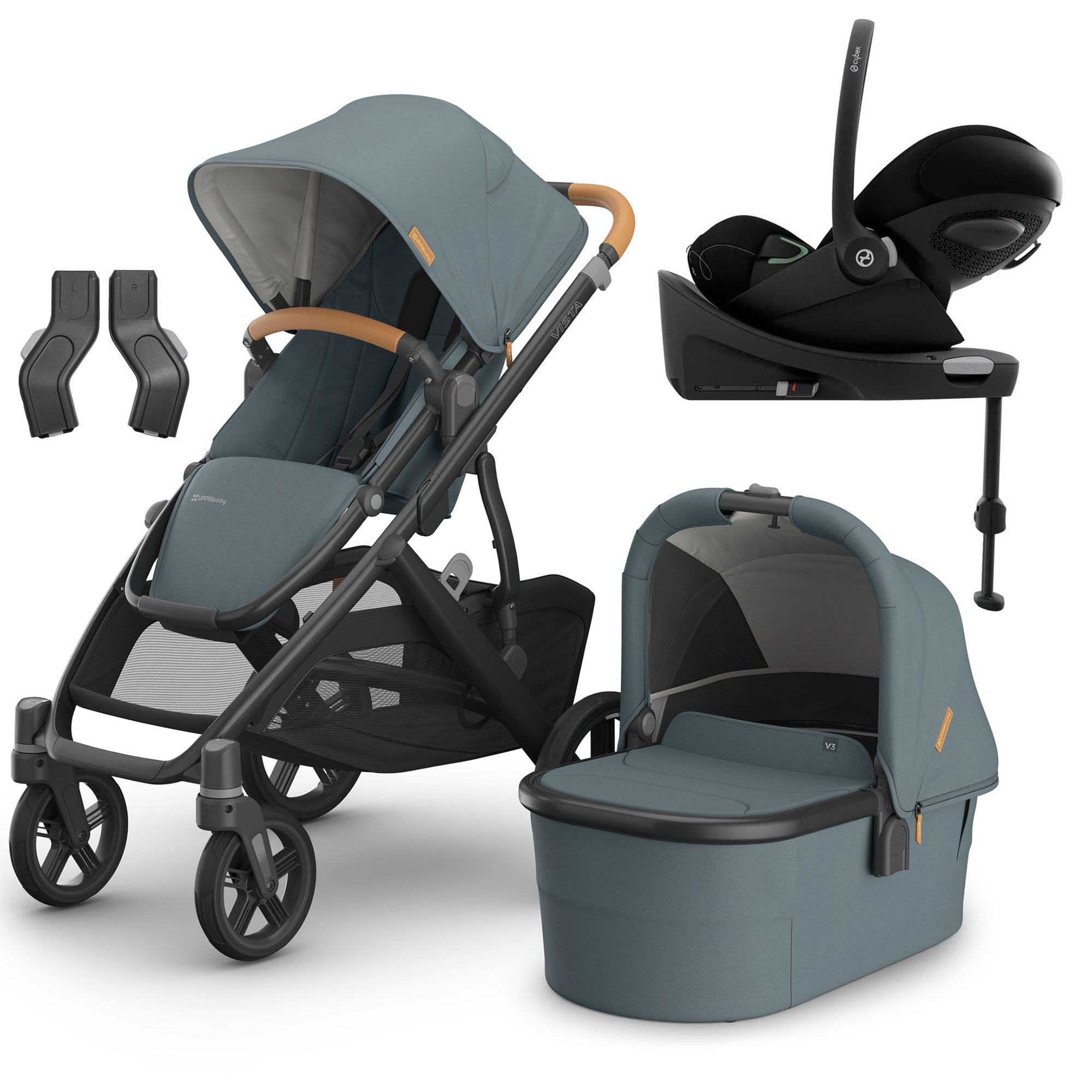 Uppababy Travel Systems Uppababy Vista V3 Cybex Travel System - Dillan 16583-DIL-1