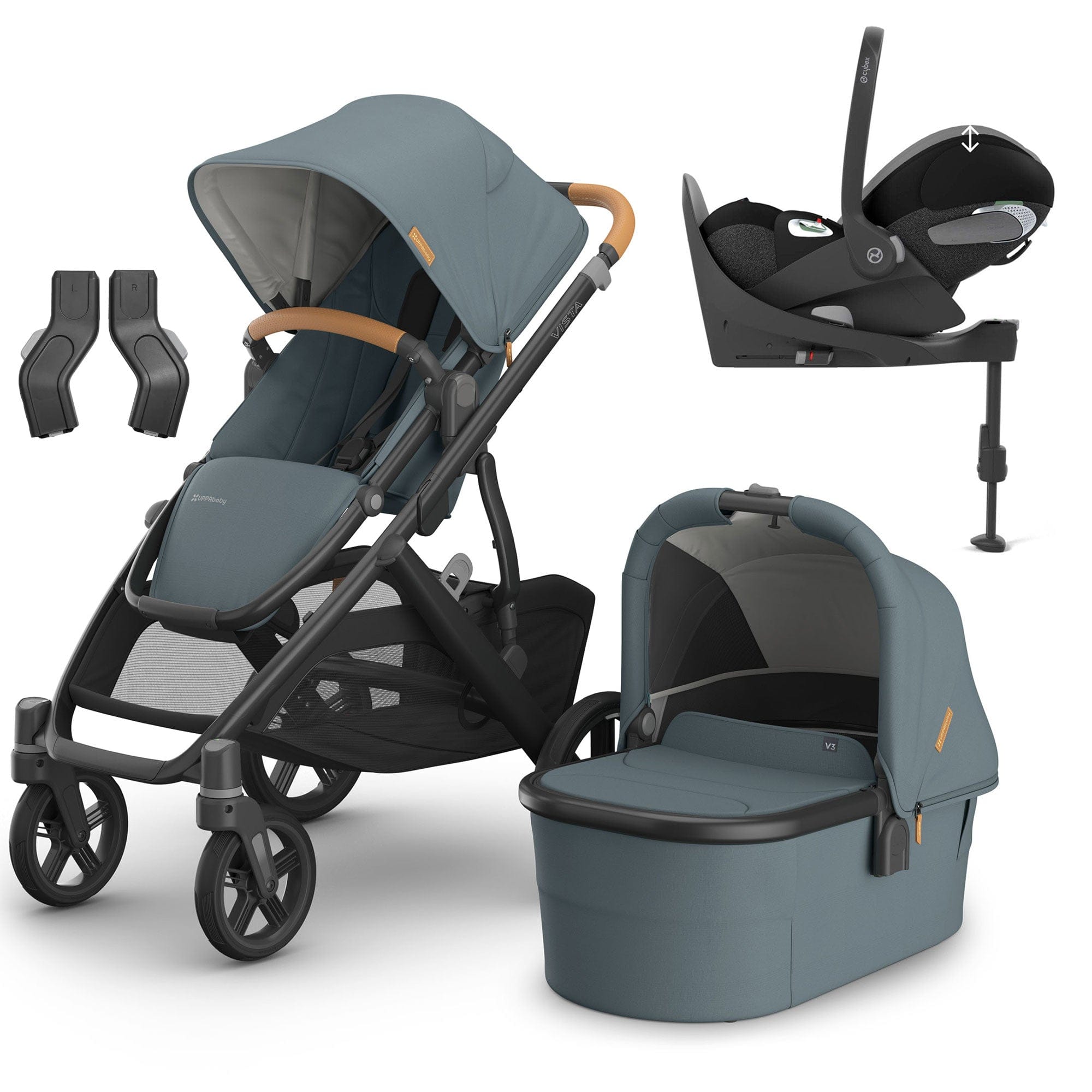 Uppababy Travel Systems Uppababy Vista V3 Cybex Travel System - Dillan 16583-DIL-2