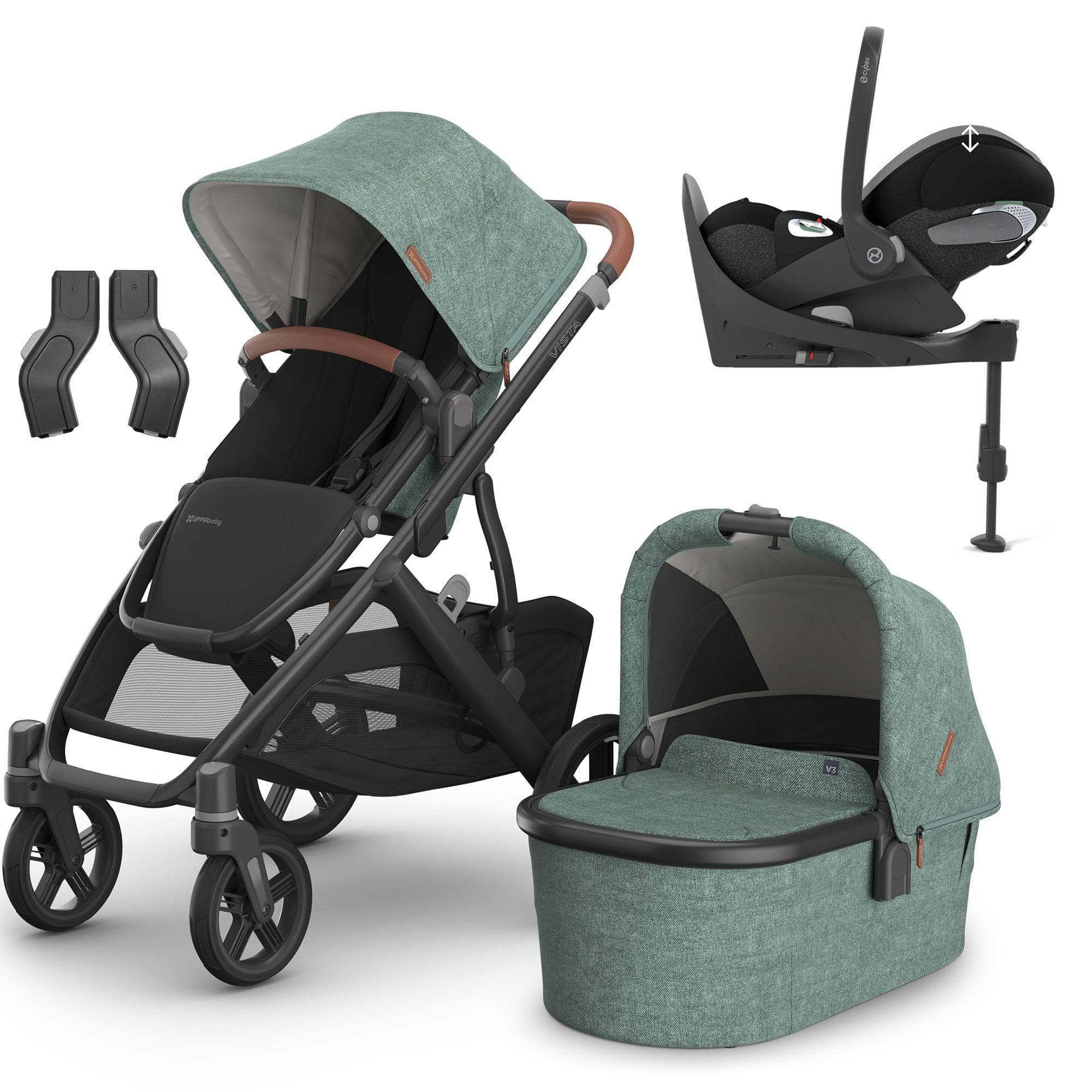 Uppababy Travel Systems Uppababy Vista V3 Cybex Travel System - Gwen 16593-GWE-2