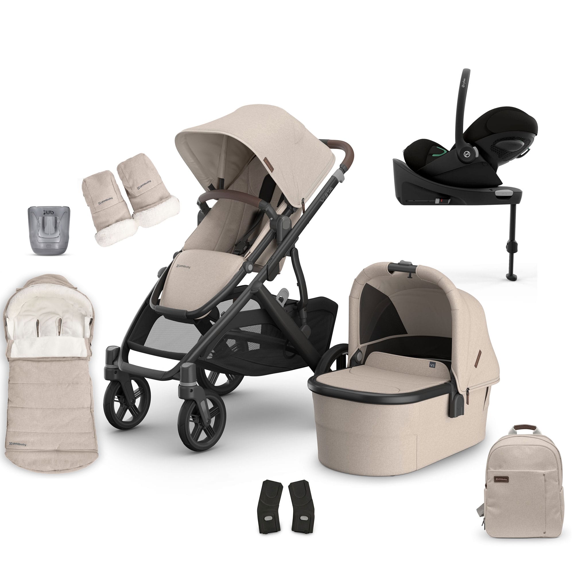 Uppababy travel systems Uppababy Vista V3 Cybex Bundle - Ada 22927-VIS-COM-ADA-2