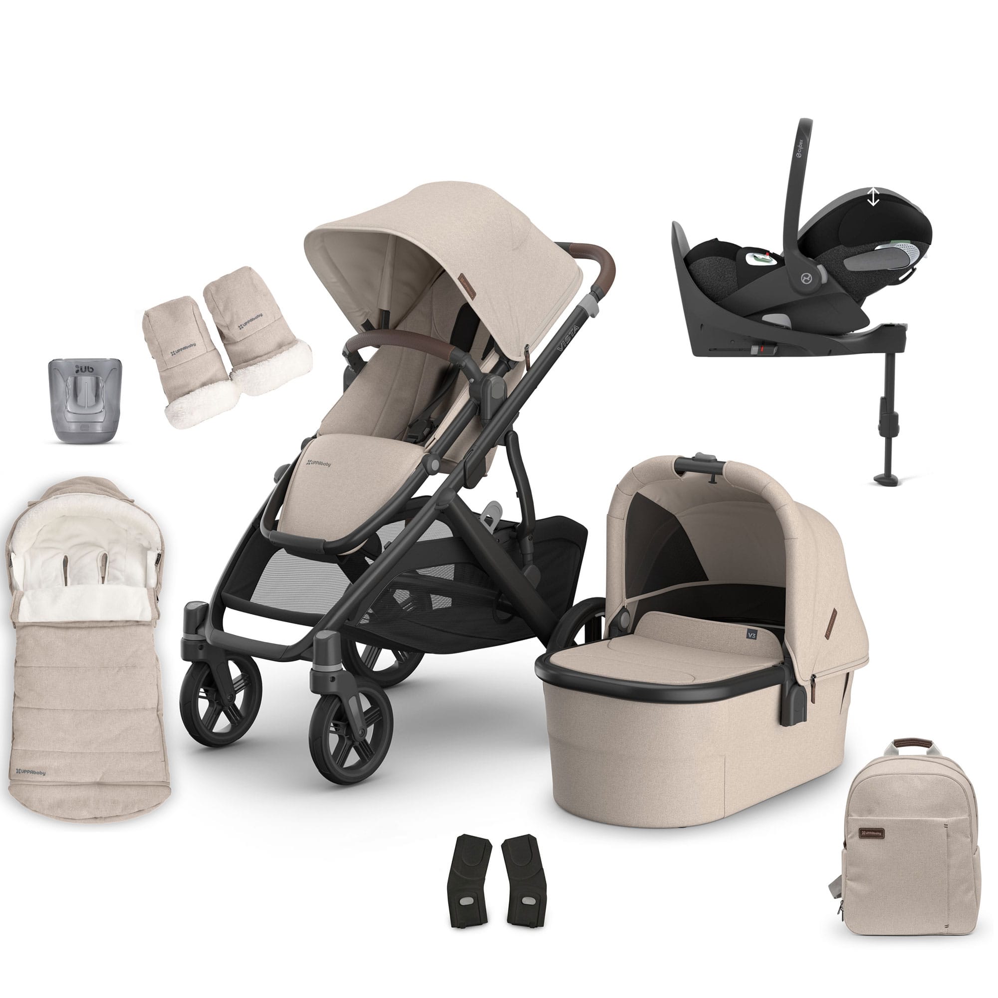 Uppababy travel systems Uppababy Vista V3 Cybex Bundle - Ada 22927-VIS-COM-ADA-3