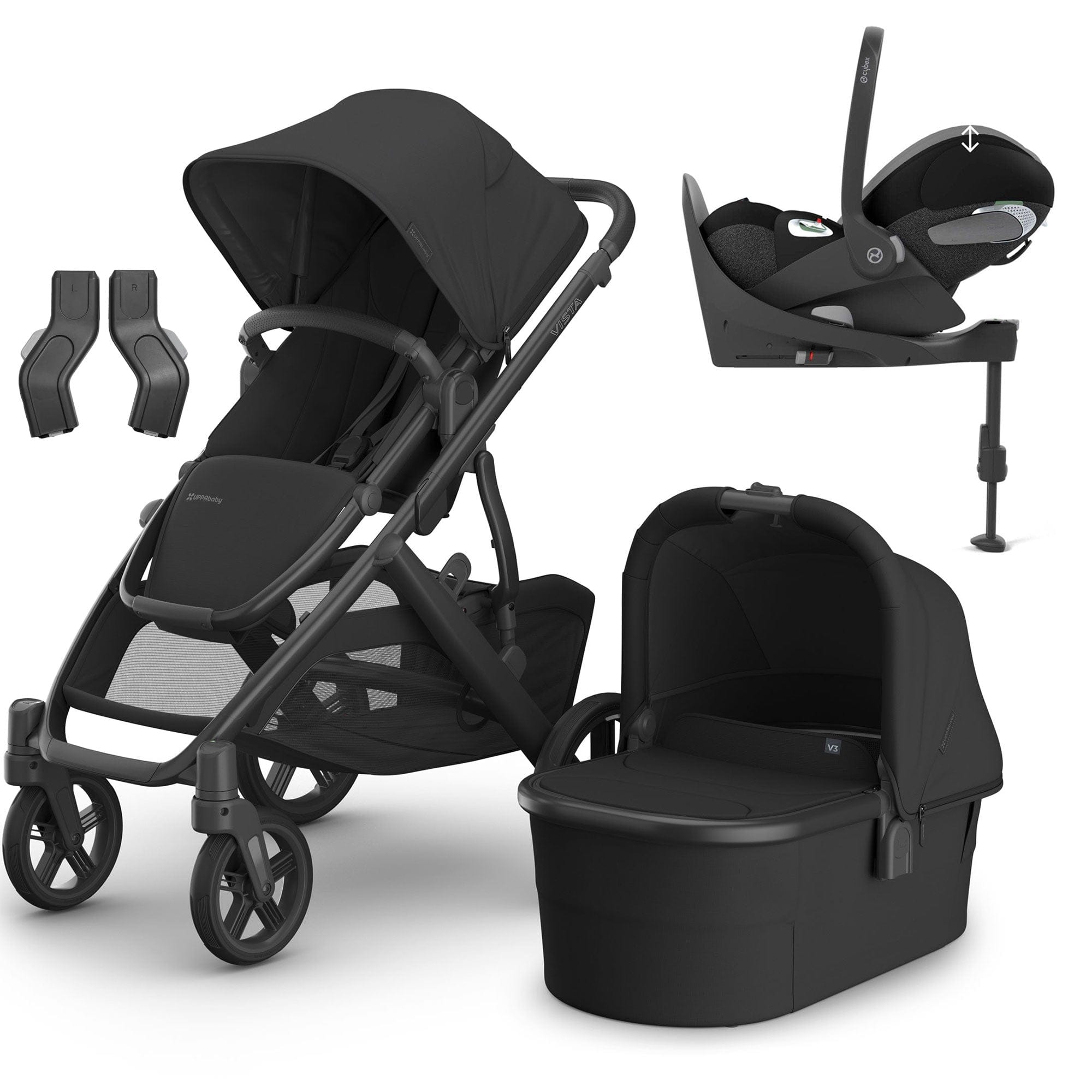 Uppababy Travel Systems Uppababy Vista V3 Cybex Travel System - Jake 16597-JAK-2