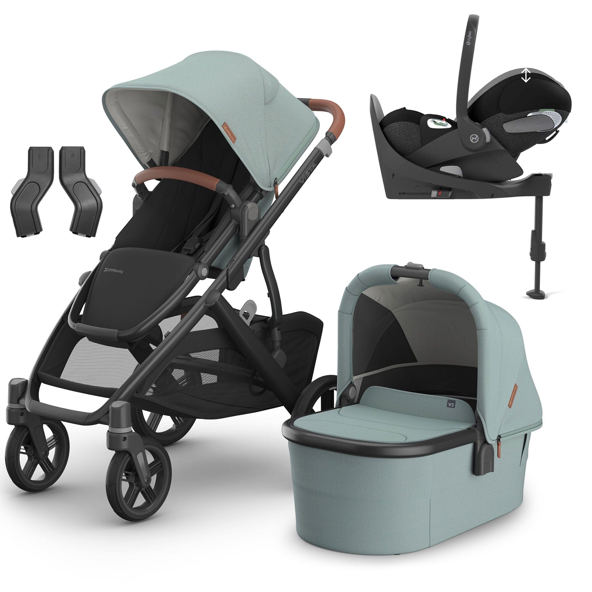 Uppababy Travel Systems Uppababy Vista V3 Cybex Travel System - Kenzi 16598-KEN-2