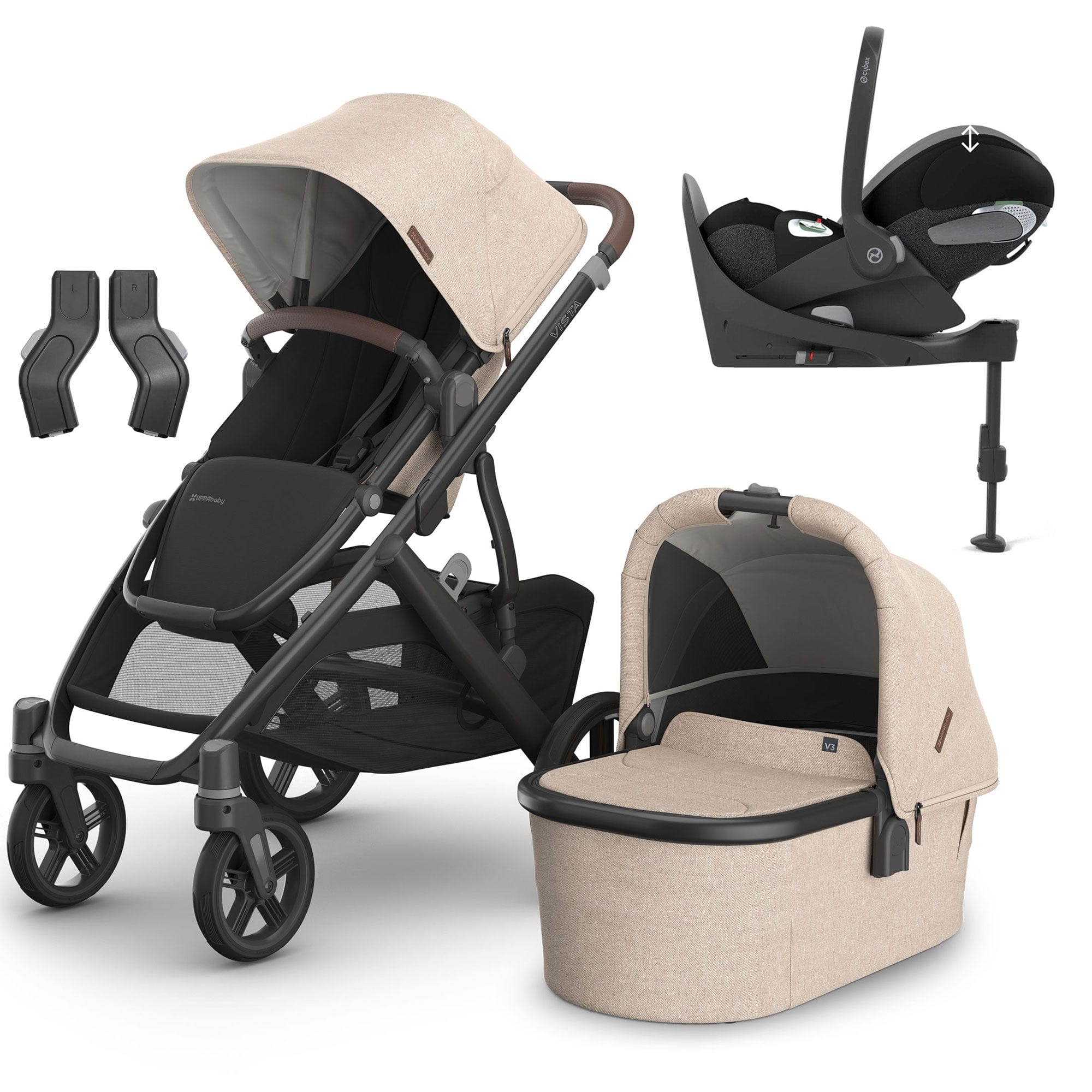 Uppababy Travel Systems Uppababy Vista V3 Cybex Travel System - Liam 16602-LIA-2