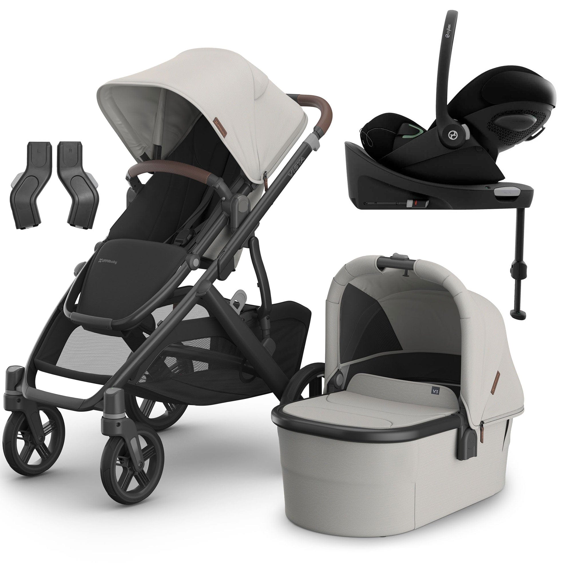 Uppababy Travel Systems Uppababy Vista V3 Cybex Travel System - Savannah 16604-SAV-1