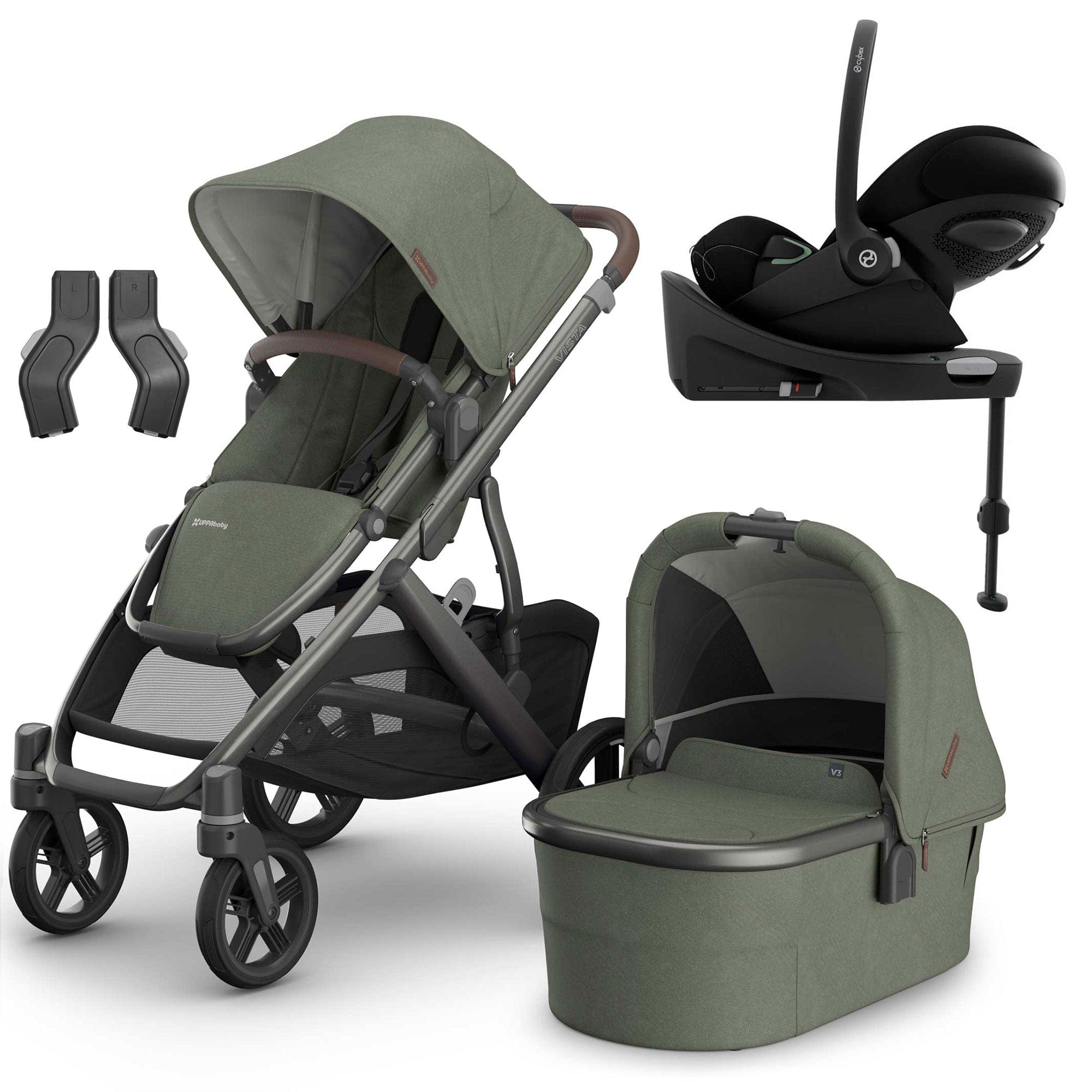 Uppababy travel systems Uppababy Vista V3 Cybex Travel System - Evelyn 20031-EVE-1