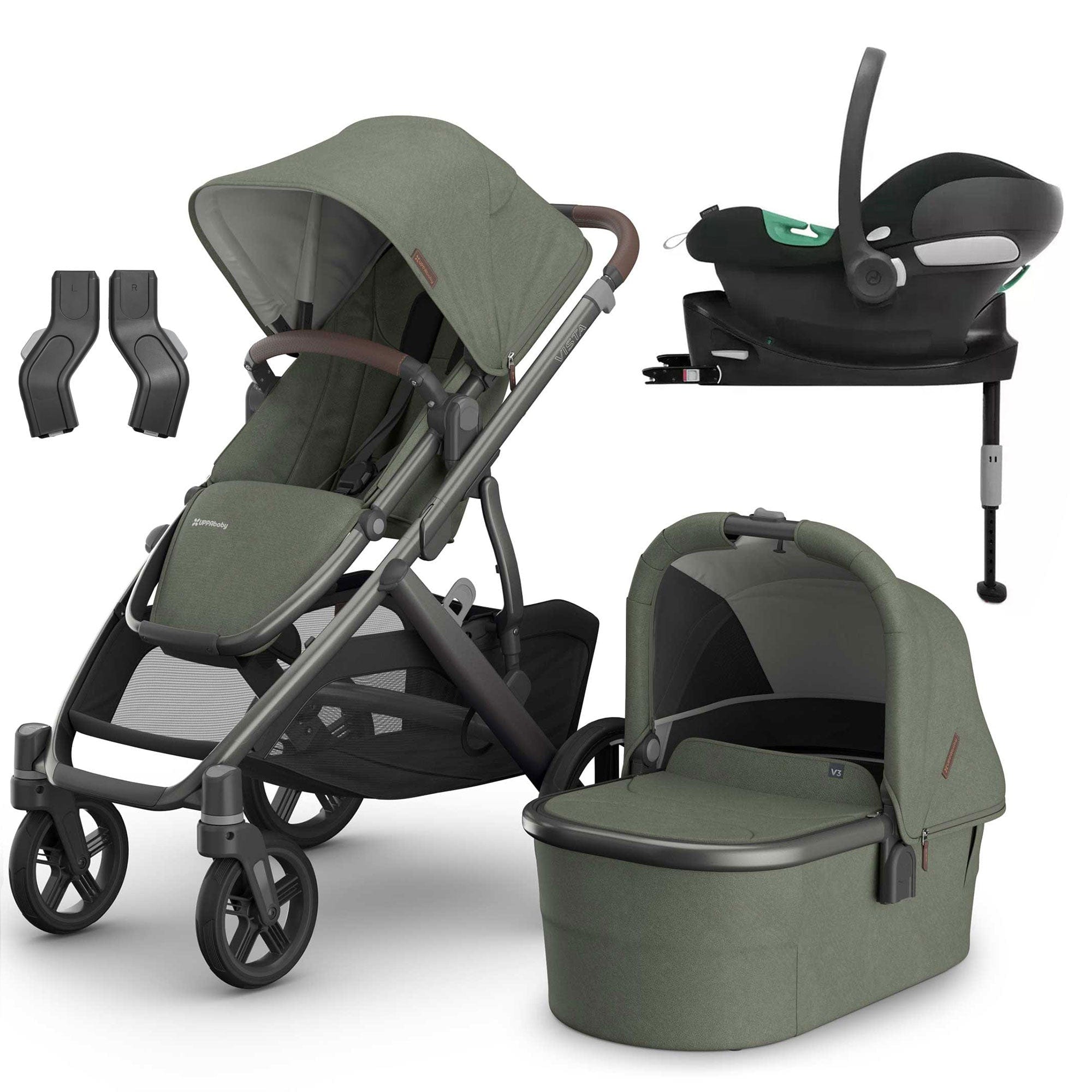 Uppababy travel systems Uppababy Vista V3 Cybex Travel System - Evelyn 20031-EVE