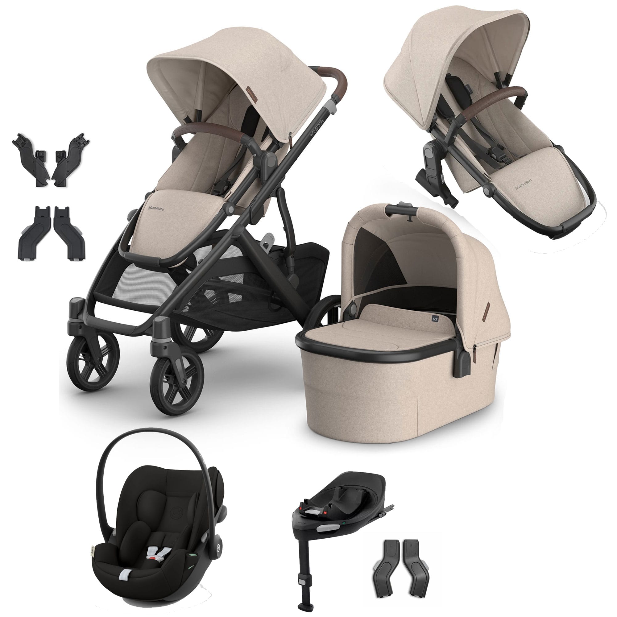 Uppababy travel systems Uppababy Vista V3 Duo Cybex Travel System - Ada VIS-DUO-TS-ADA-5