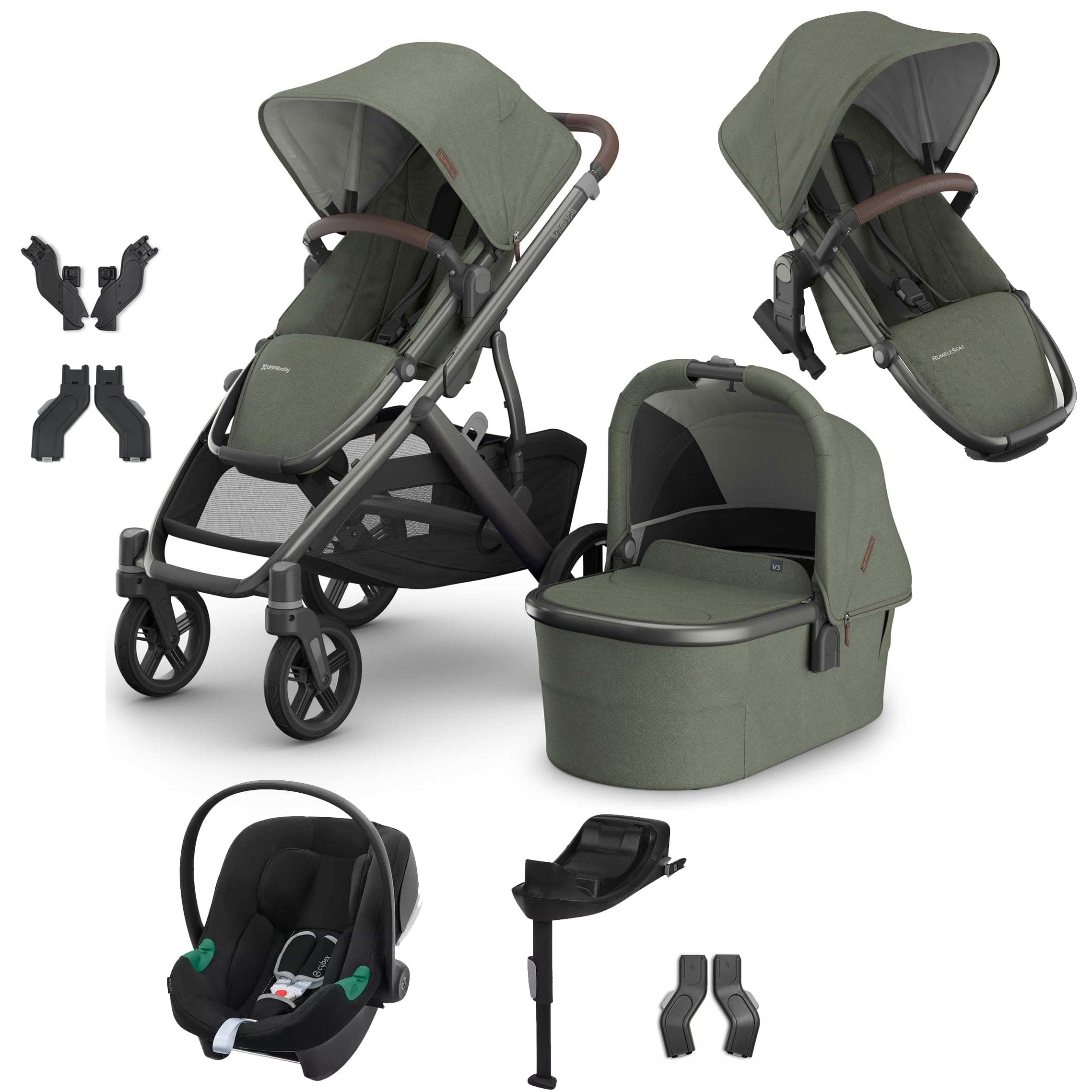 Uppababy travel systems Uppababy Vista V3 Duo Cybex Travel System - Evelyn VIS-DUO-TS-EVE-4