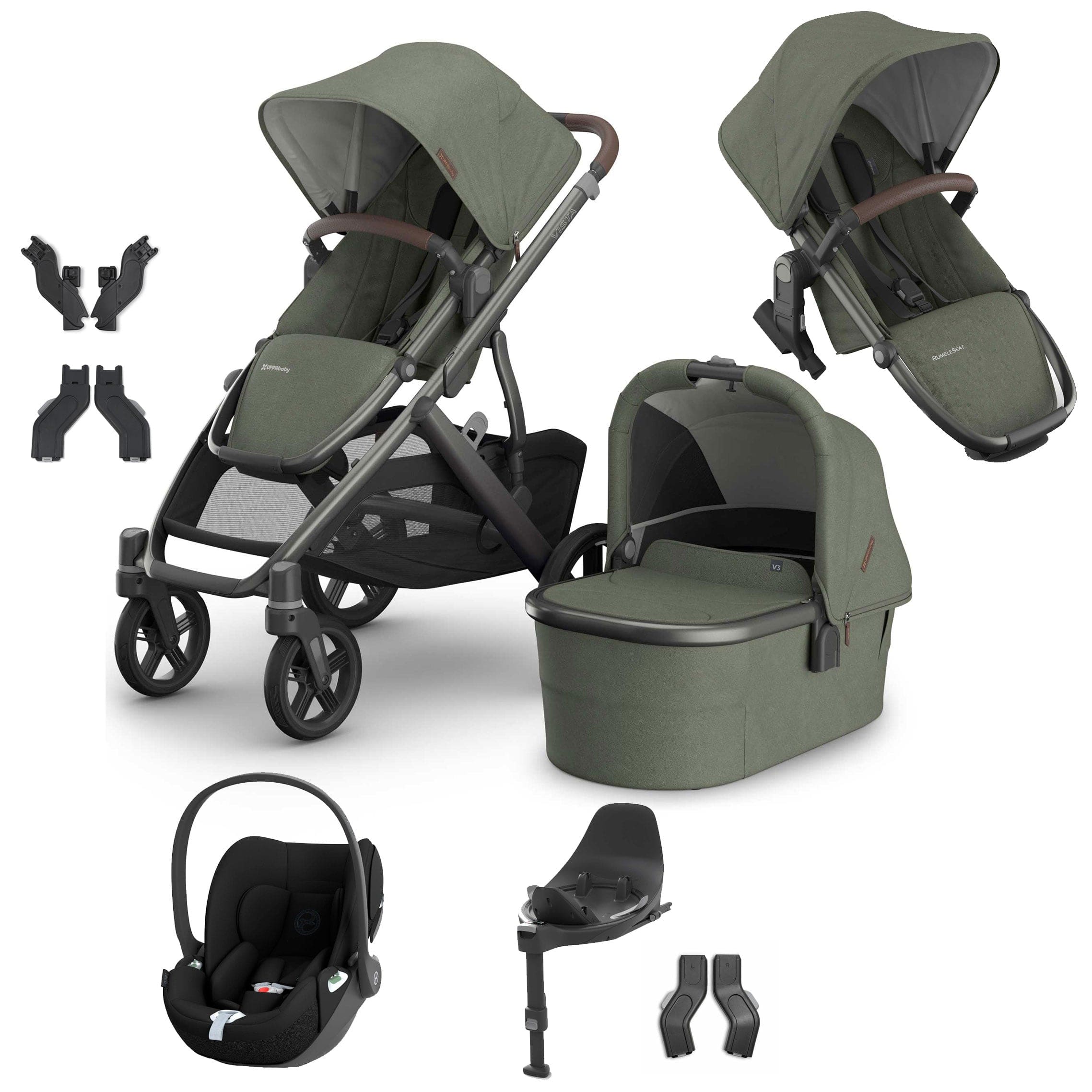 Uppababy travel systems Uppababy Vista V3 Duo Cybex Travel System - Evelyn VIS-DUO-TS-EVE-6