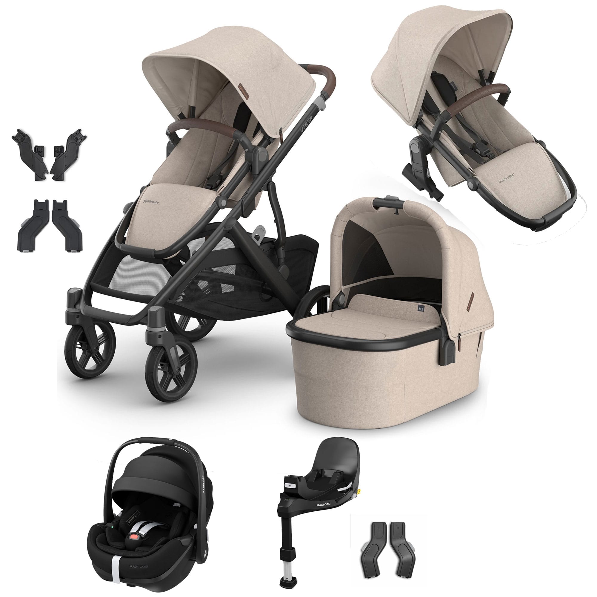 Uppababy travel systems Uppababy Vista V3 Duo Maxi-Cosi Travel System - Ada VIS-DUO-TS-ADA-3