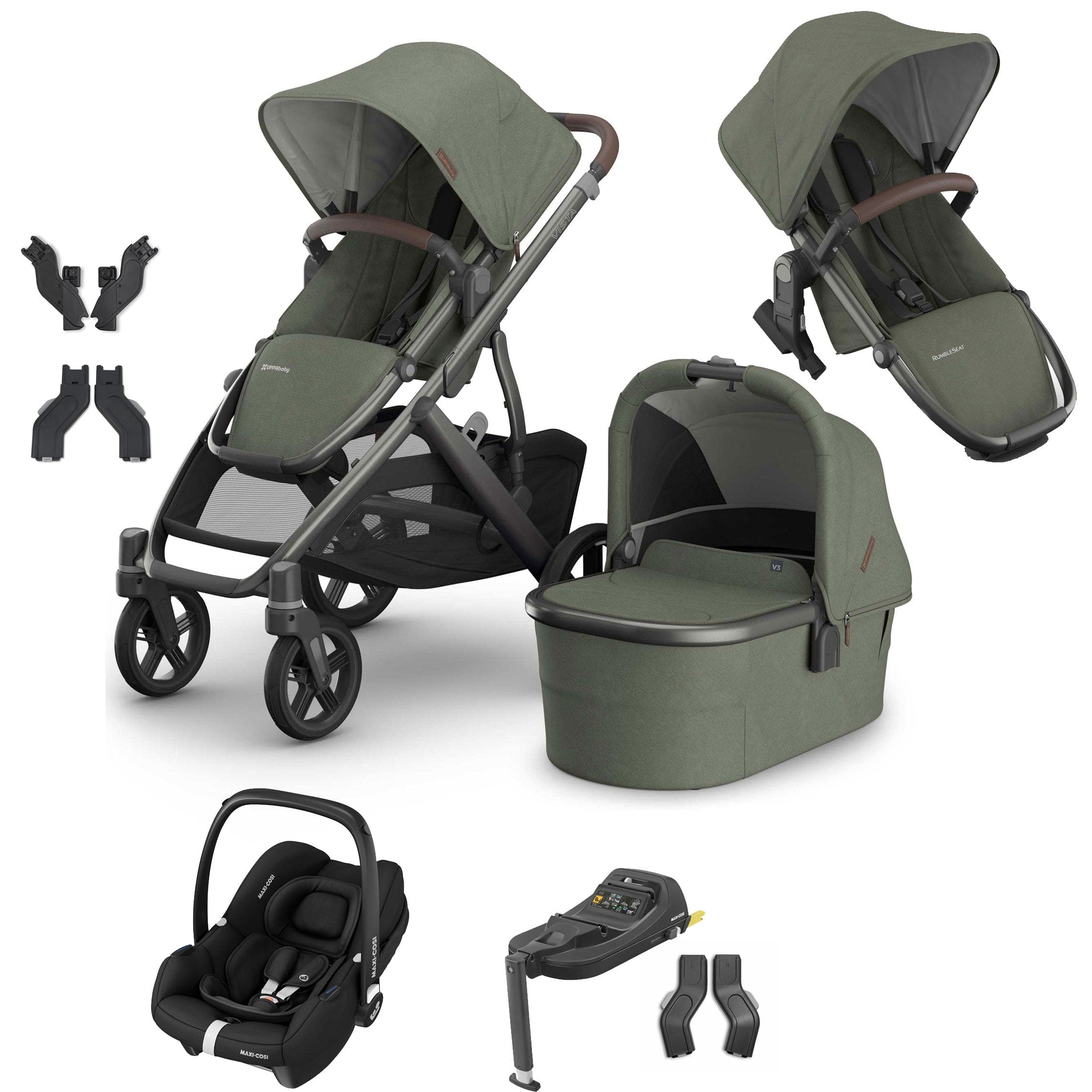Uppababy travel systems Uppababy Vista V3 Duo Maxi-Cosi Travel System - Evelyn VIS-DUO-TS-EVE-1