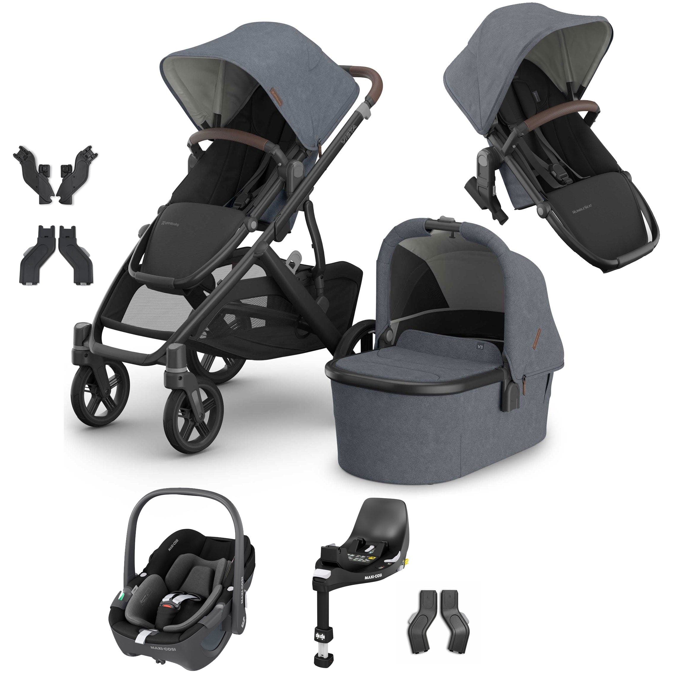 Uppababy travel systems Uppababy Vista V3 Duo Maxi-Cosi Travel System - Julian VIS-DUO-TS-JUL-2