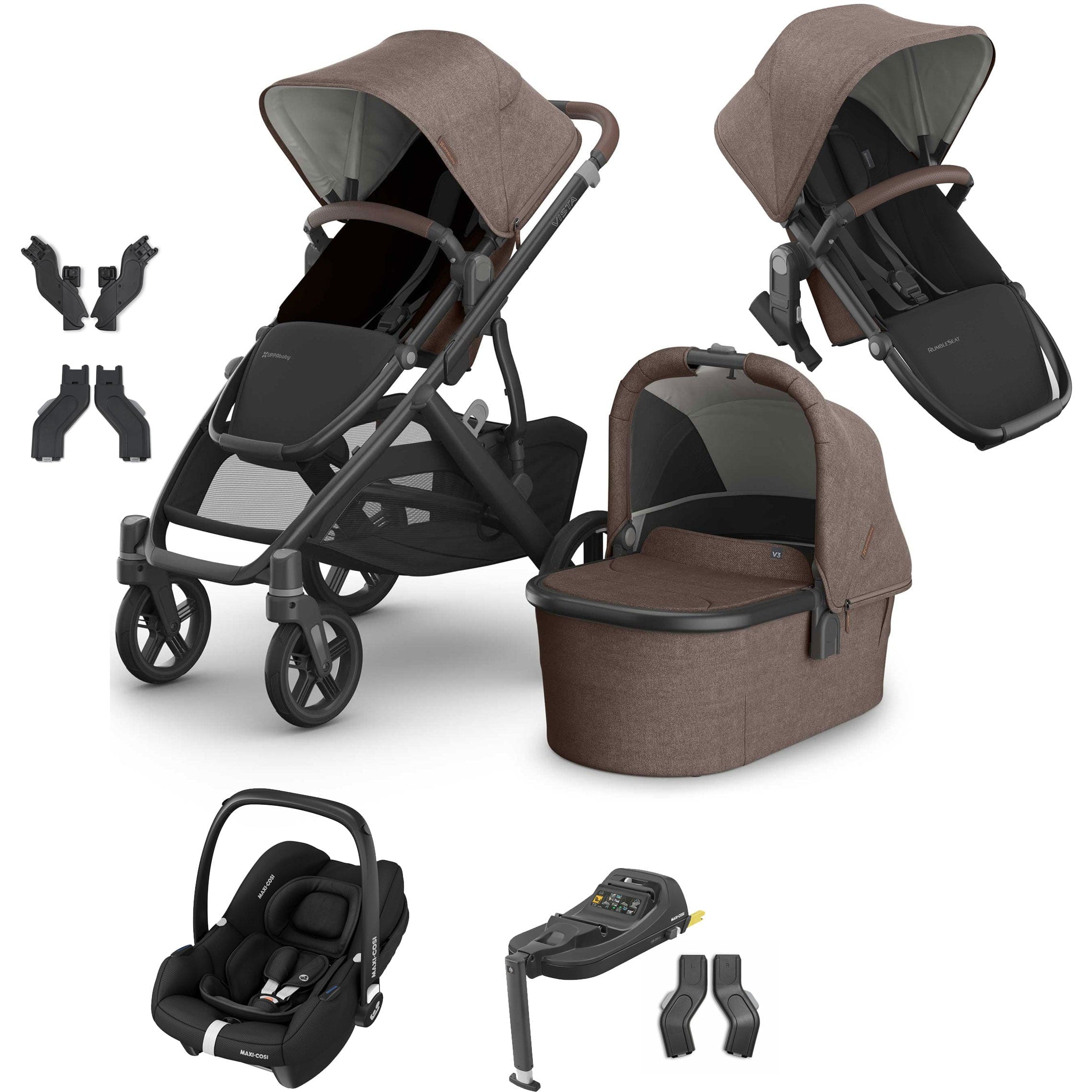 Uppababy travel systems Uppababy Vista V3 Duo Maxi-Cosi Travel System - Owen VIS-DUO-TS-OWN-1