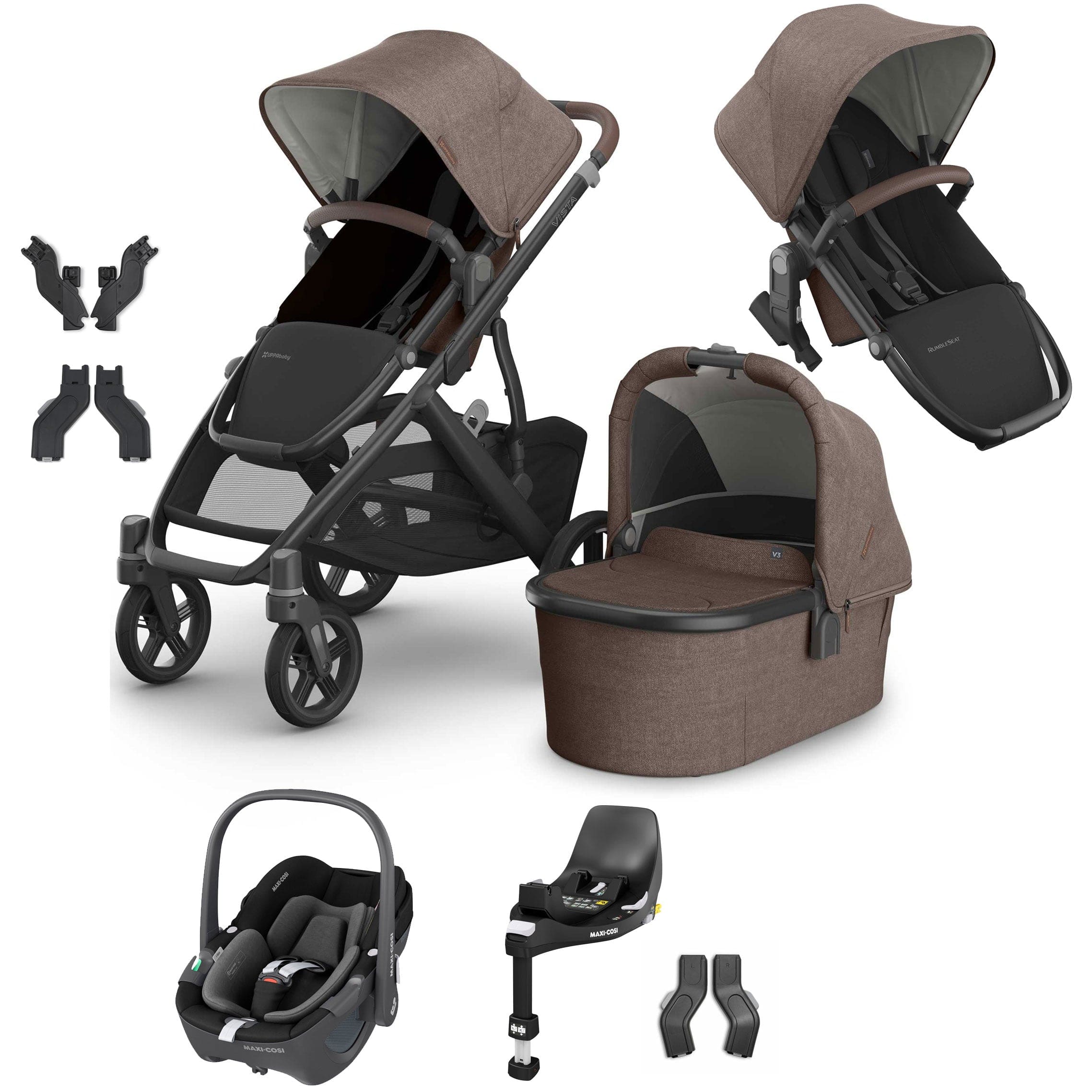 Uppababy travel systems Uppababy Vista V3 Duo Maxi-Cosi Travel System - Owen VIS-DUO-TS-OWN-2