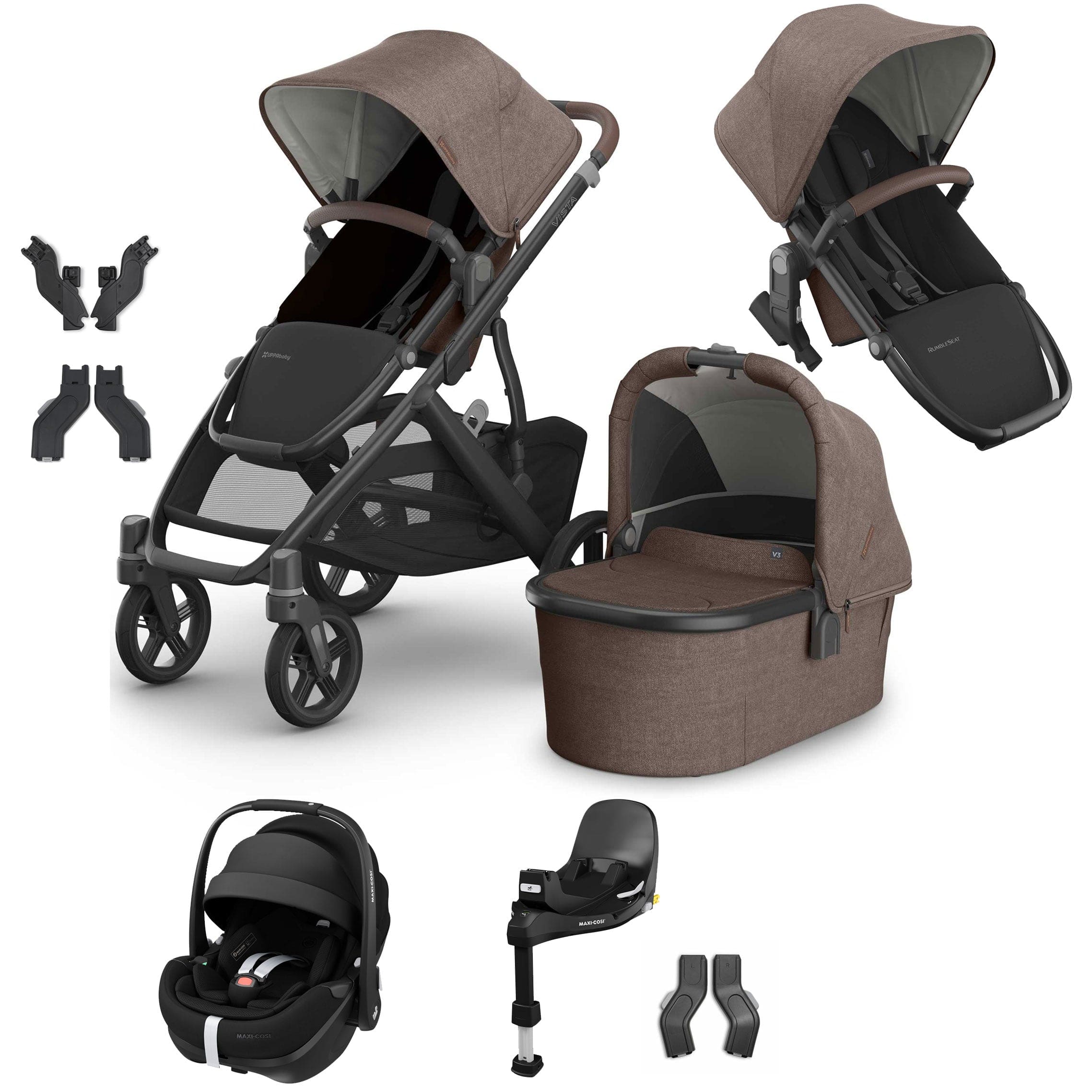 Uppababy travel systems Uppababy Vista V3 Duo Maxi-Cosi Travel System - Owen VIS-DUO-TS-OWN-3