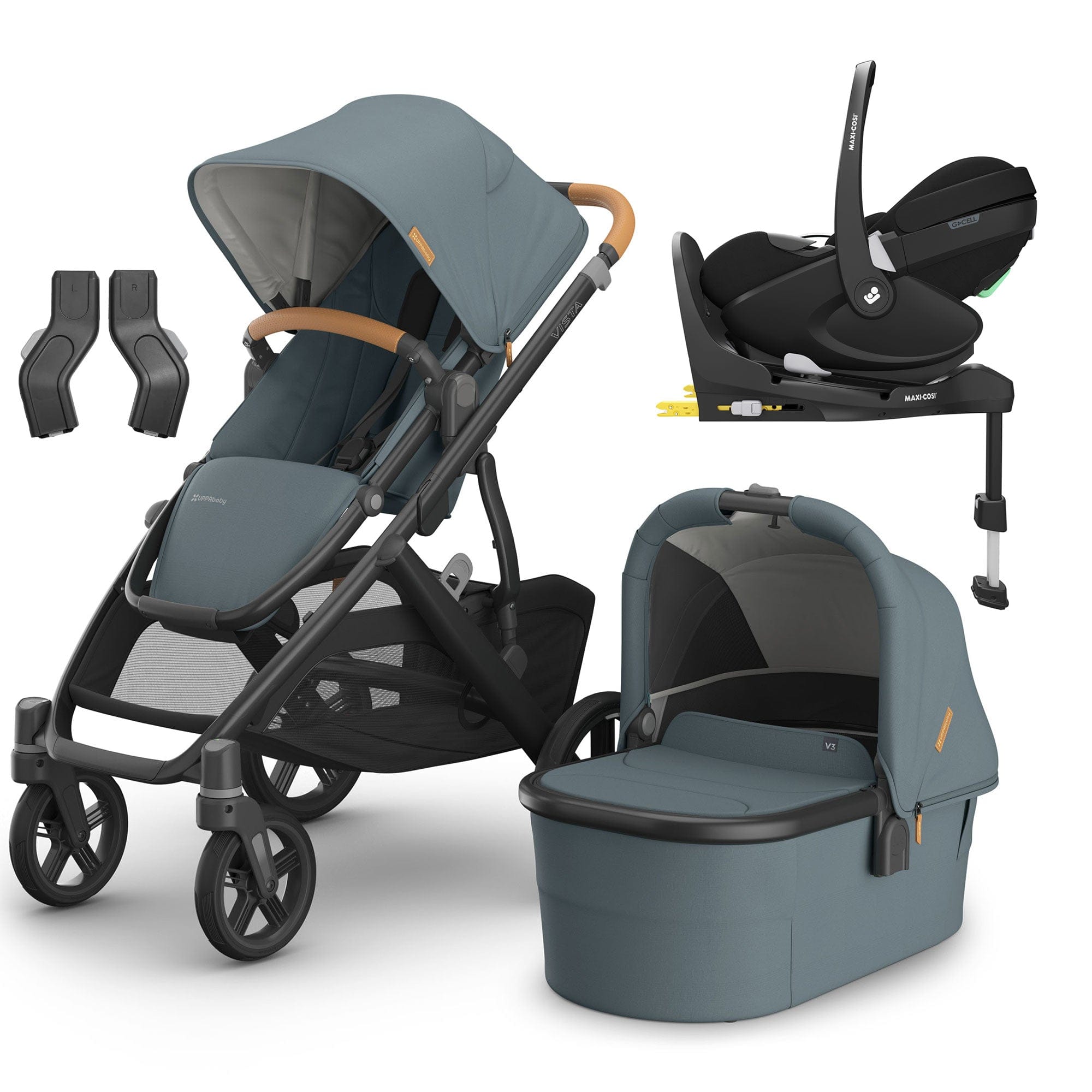 Uppababy Travel Systems Uppababy Vista V3 Maxi-Cosi Travel System - Dillan 16580-DIL-2