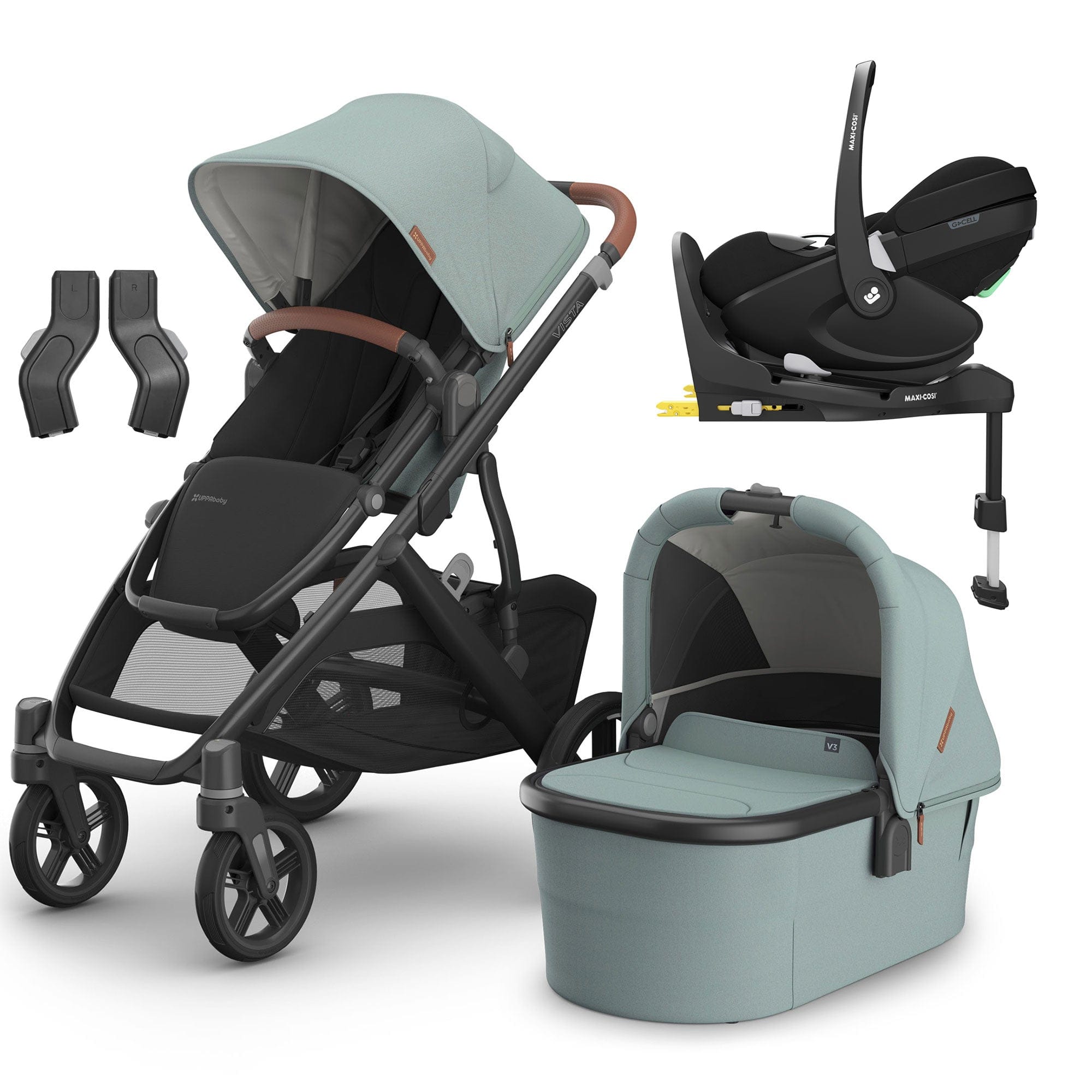 Uppababy Travel Systems Uppababy Vista V3 Maxi-Cosi Travel System - Gwen 16615-GWE-2