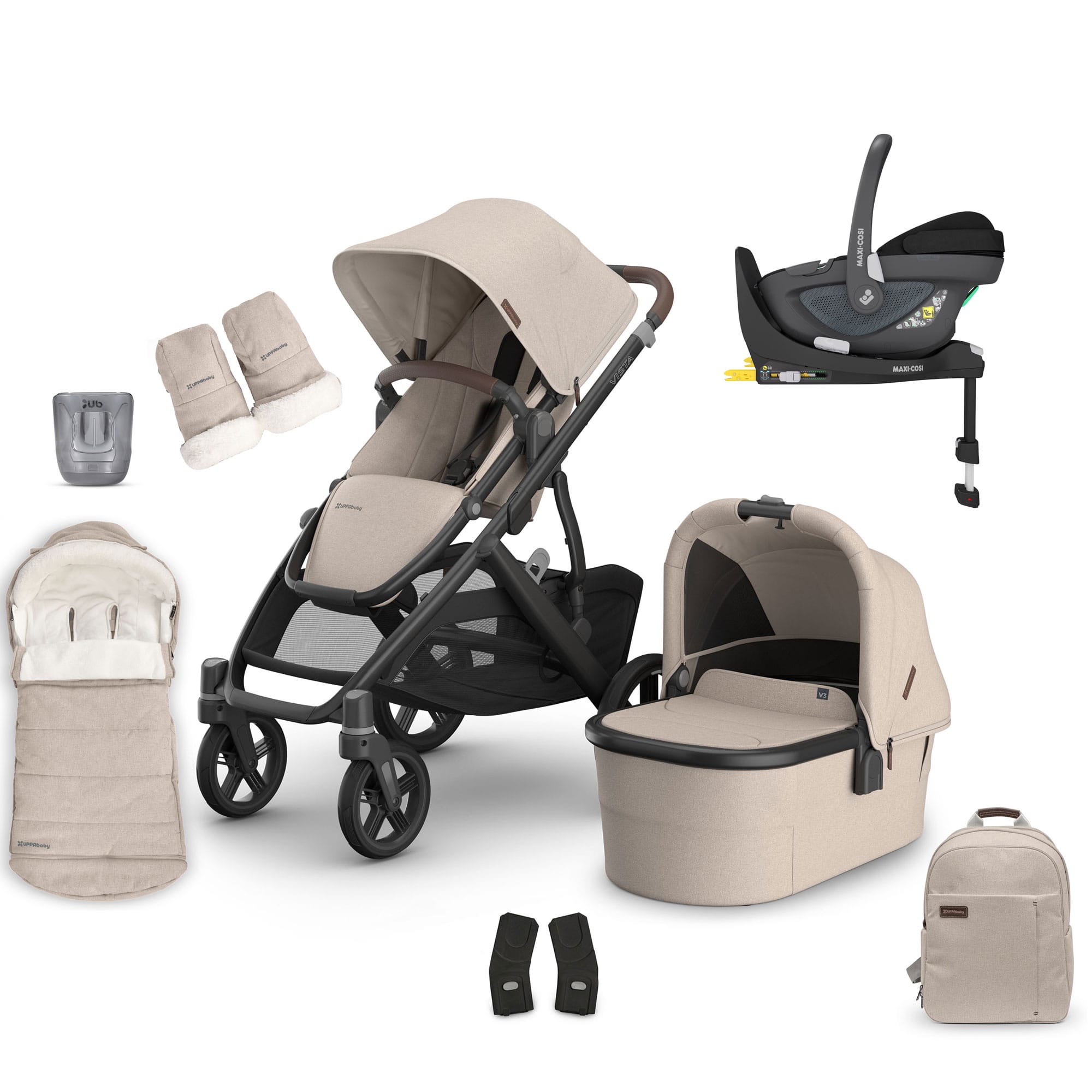 Uppababy travel systems Uppababy Vista V3 Maxi-Cosi Bundle - Ada 22927-VIS-COM-ADA-5