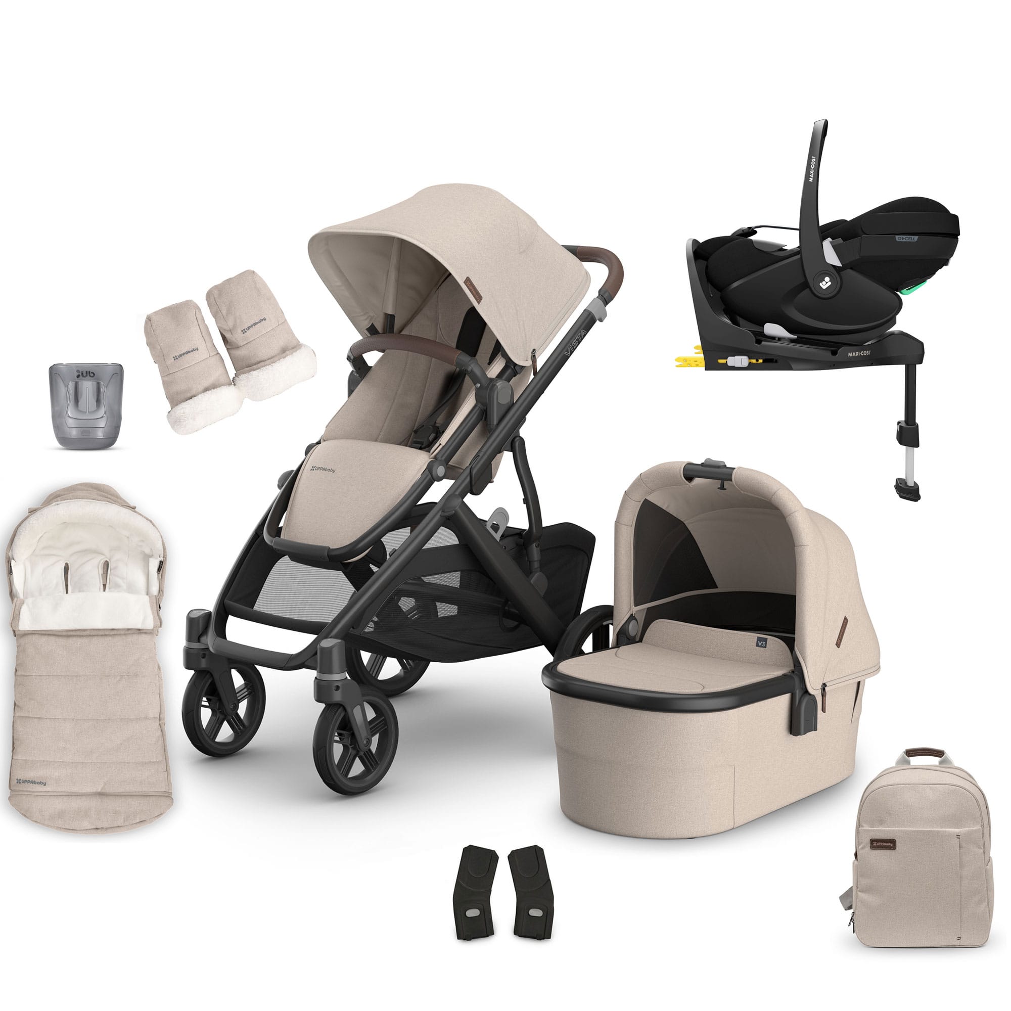 Uppababy travel systems Uppababy Vista V3 Maxi-Cosi Bundle - Ada 22927-VIS-COM-ADA-6