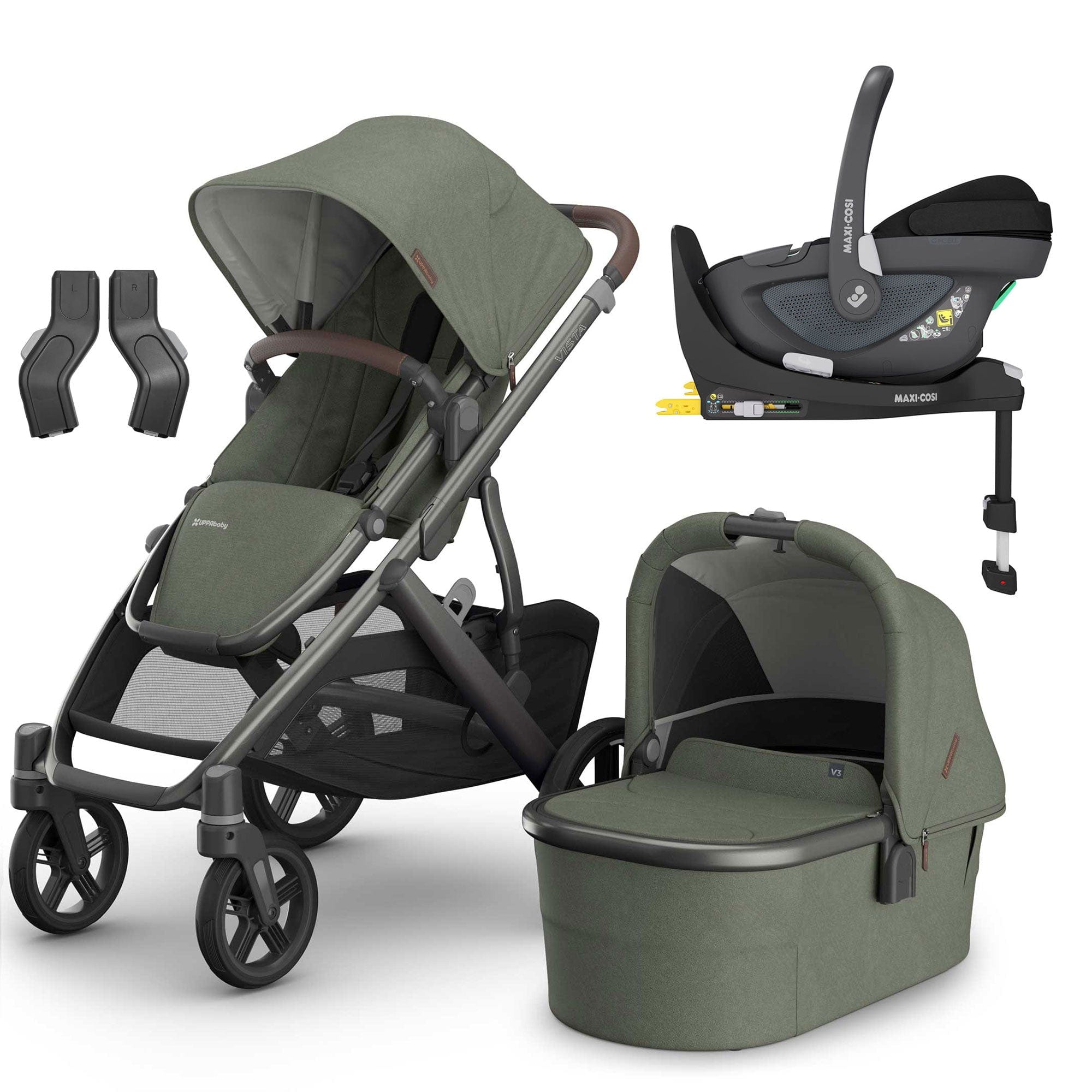 Uppababy travel systems Uppababy Vista V3 Maxi-Cosi Travel System - Evelyn 20040-EVE-1