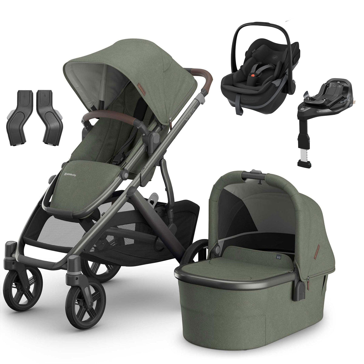 Uppababy travel systems Uppababy Vista V3 Maxi-Cosi Travel System - Evelyn 20040-EVE-3