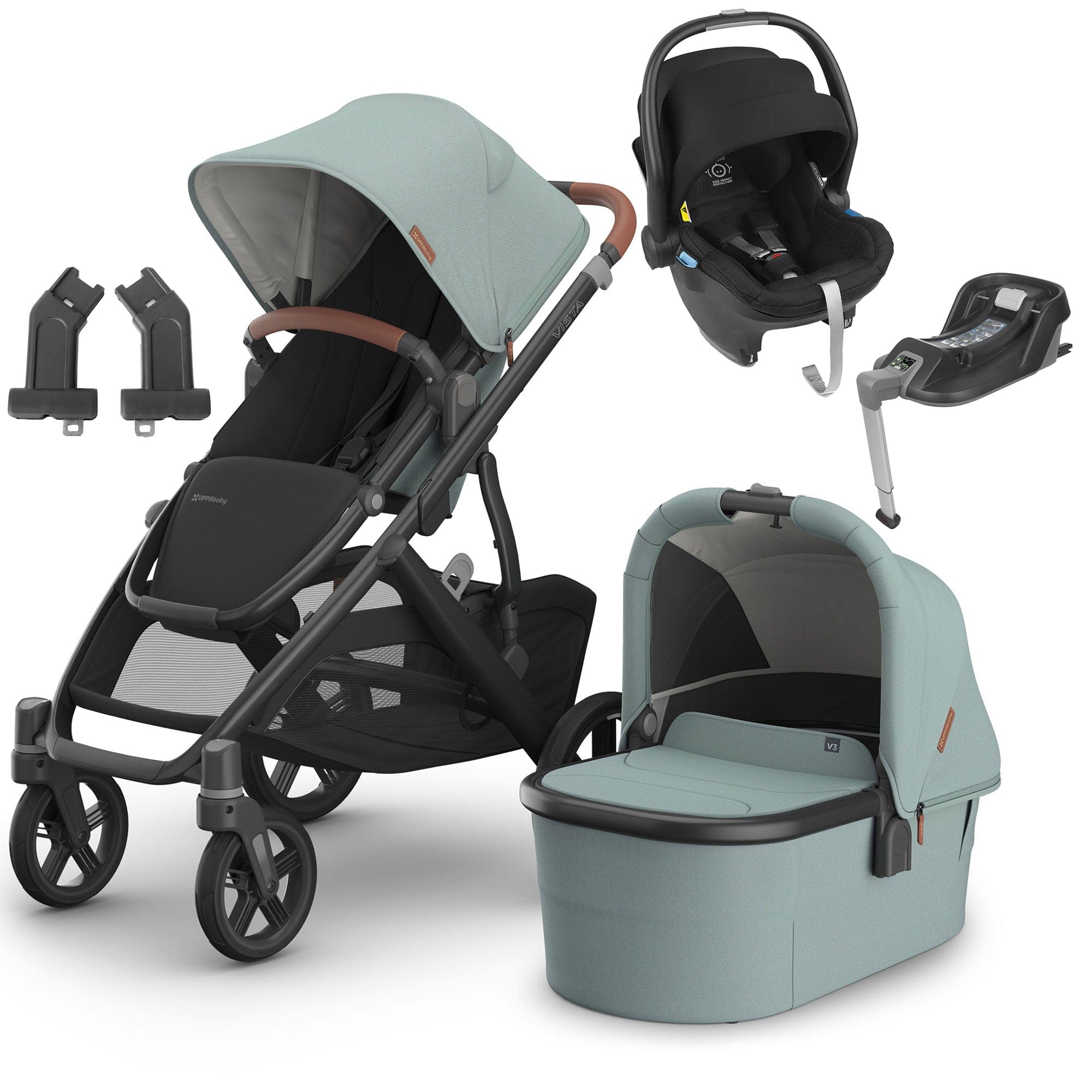 Uppababy Travel Systems Uppababy Vista V3 Mesa & Base Travel System - Kenzi 16575-KEN