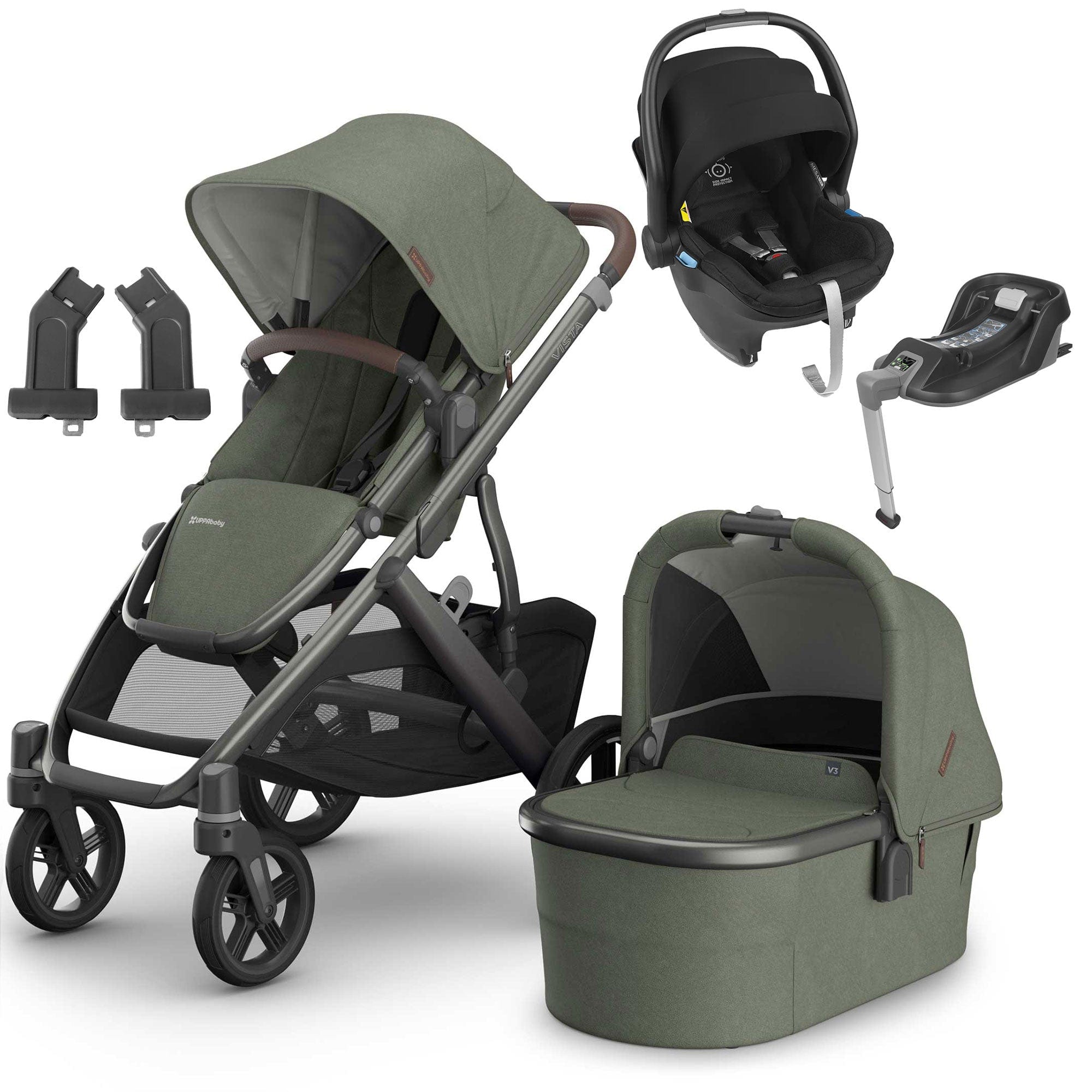 Uppababy travel systems Uppababy Vista V3 Mesa & Base Travel System - Evelyn 20028-EVE