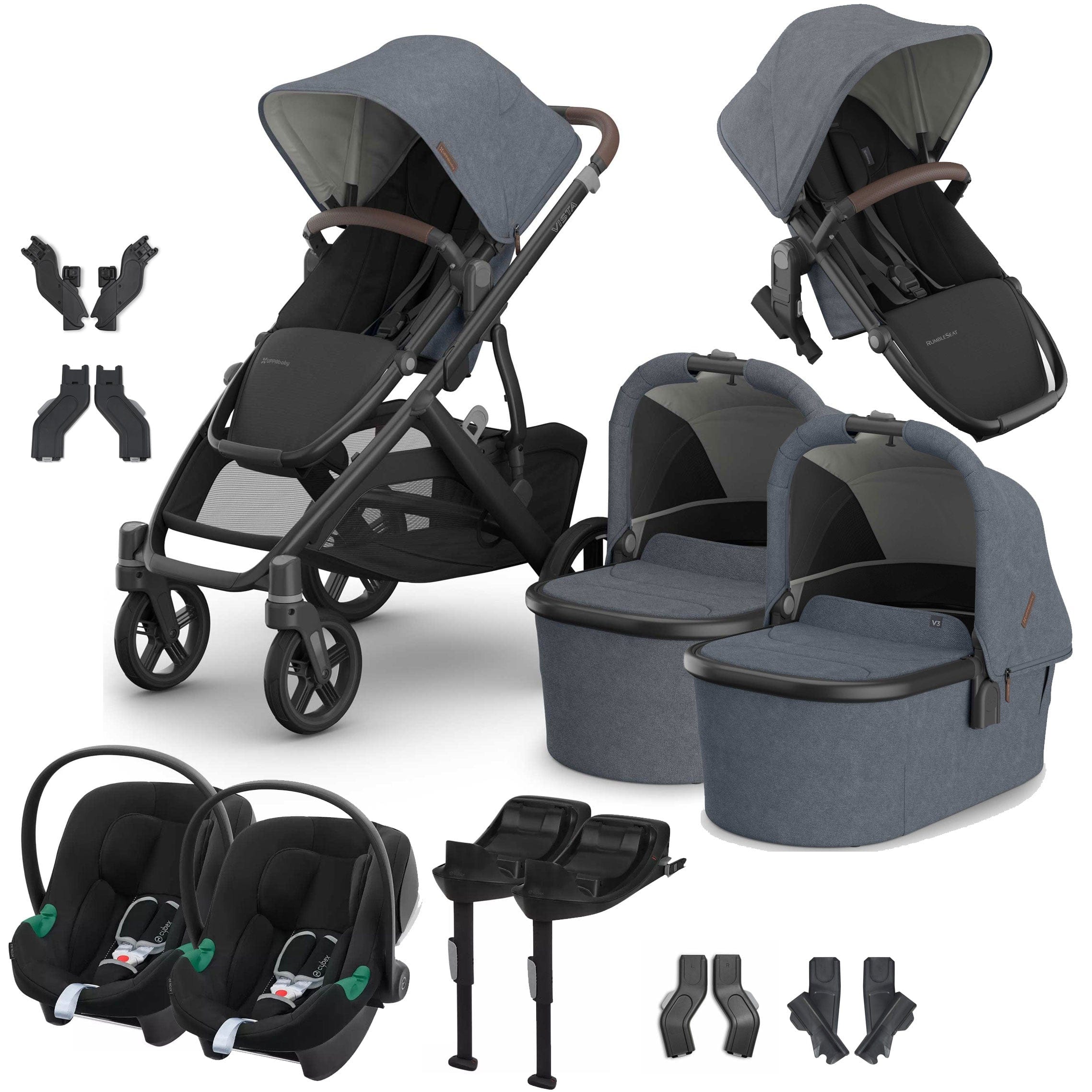 Uppababy travel systems Uppababy Vista V3 Twin Cybex Travel System - Julian