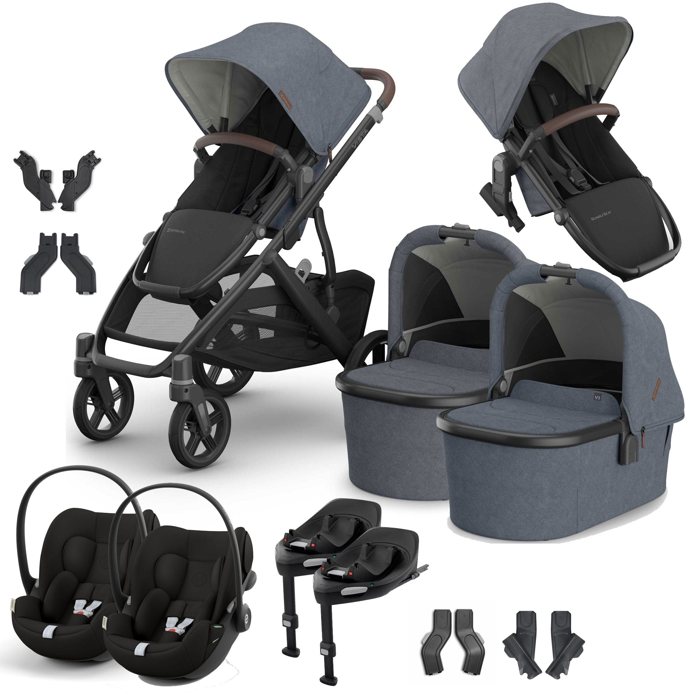 Uppababy travel systems Uppababy Vista V3 Twin Cybex Travel System - Julian