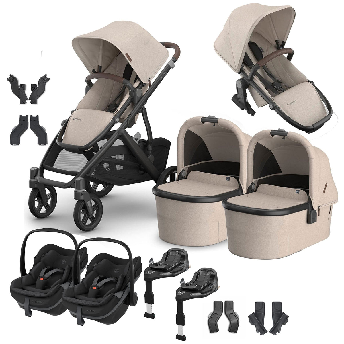 Uppababy travel systems Uppababy Vista V3 Twin Maxi-Cosi Travel System - Ada VIS-TWIN-TS-ADA-7