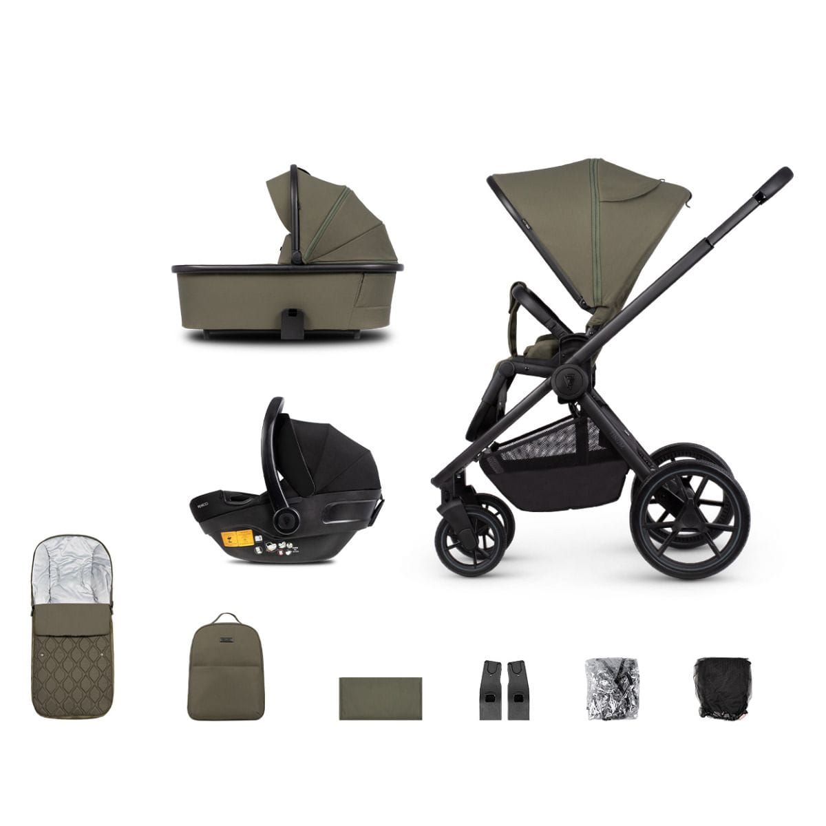 Venicci baby prams Venicci Tinum Edge 3 in 1 Travel System - Moss 2000610309