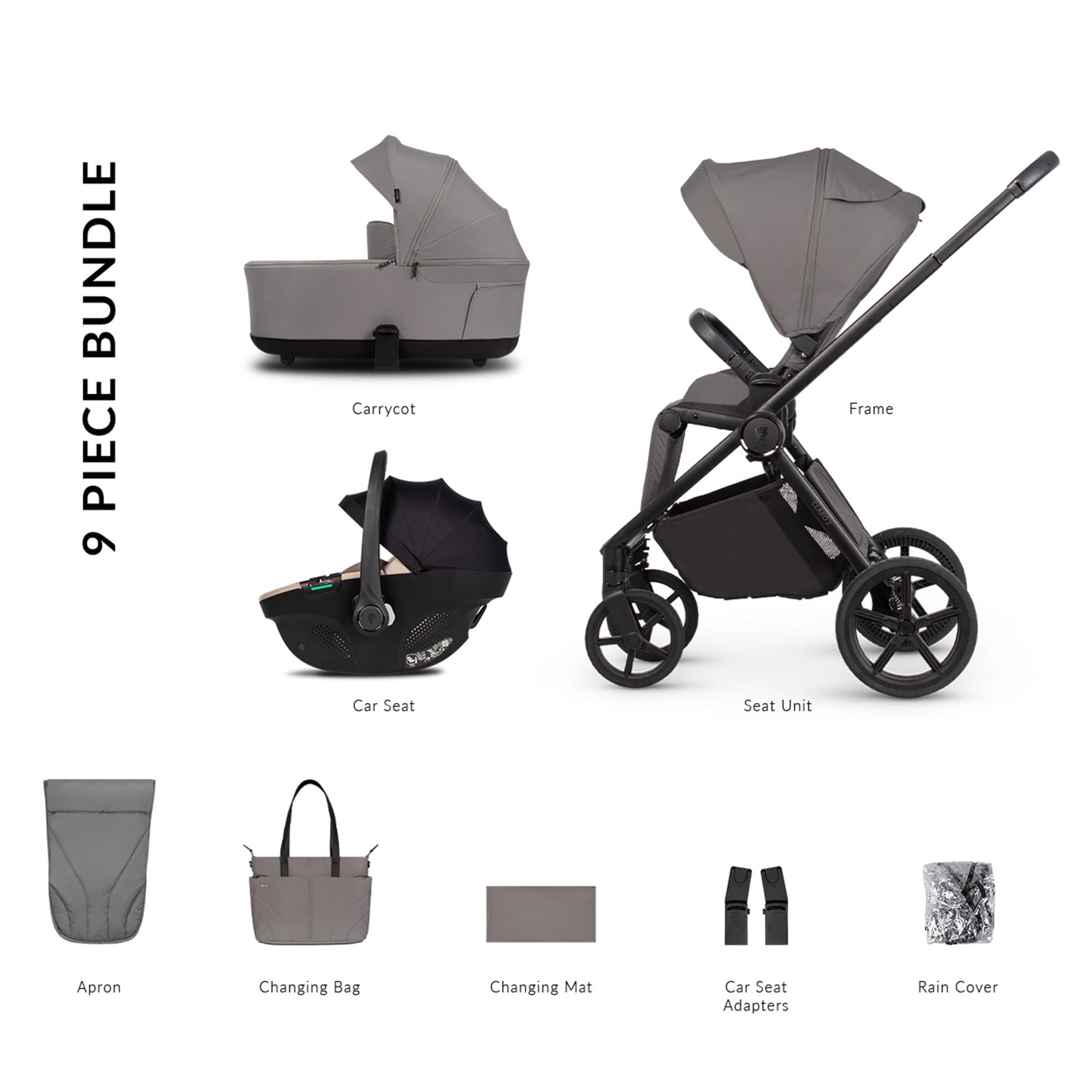 Venicci baby prams Venicci Claro 2 Comfort Bundle - Fog 2001420305