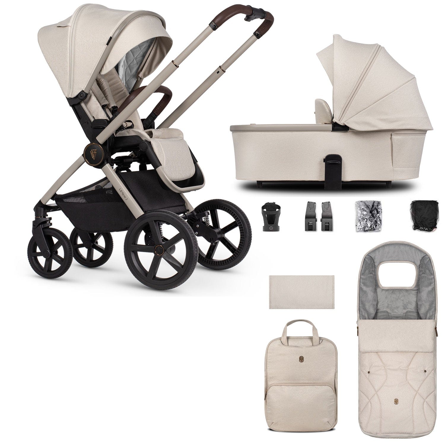 Venicci baby prams Venicci Tinum Upline 2 2in1 Bundle - Stone Beige 2001110211