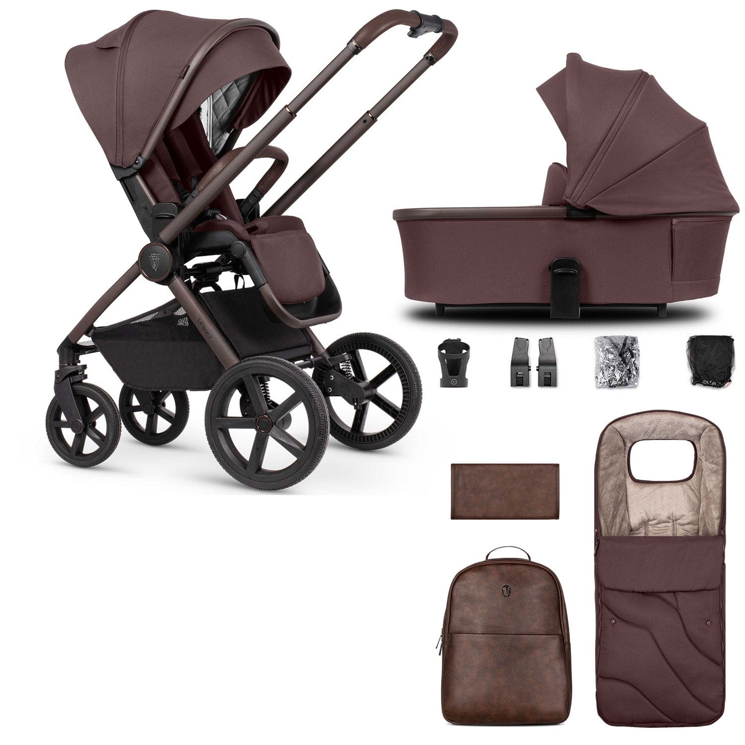 Venicci baby prams Venicci Tinum Upline 2 Special Edition 2 in 1 Bundle - Burgundy 2001010218