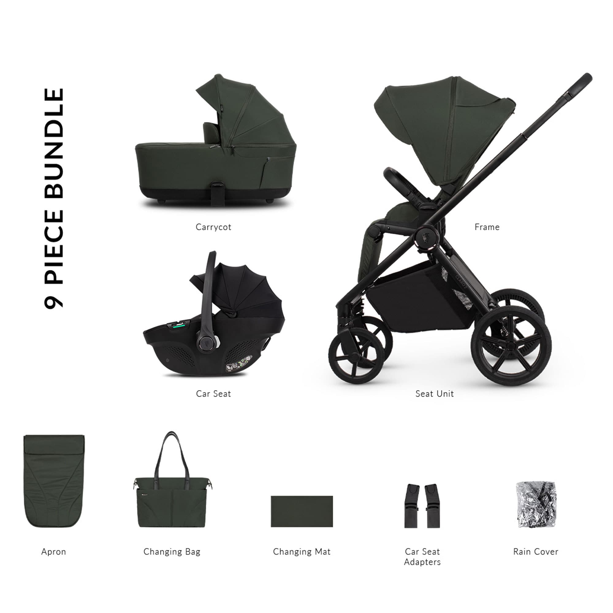 Venicci travel systems Venicci Claro 2 Comfort Bundle - Forest 2001410313